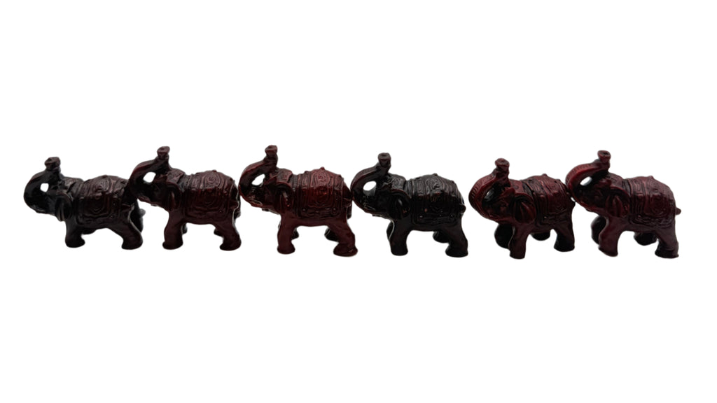 6 Small Feng Shui Elephants Figurines
