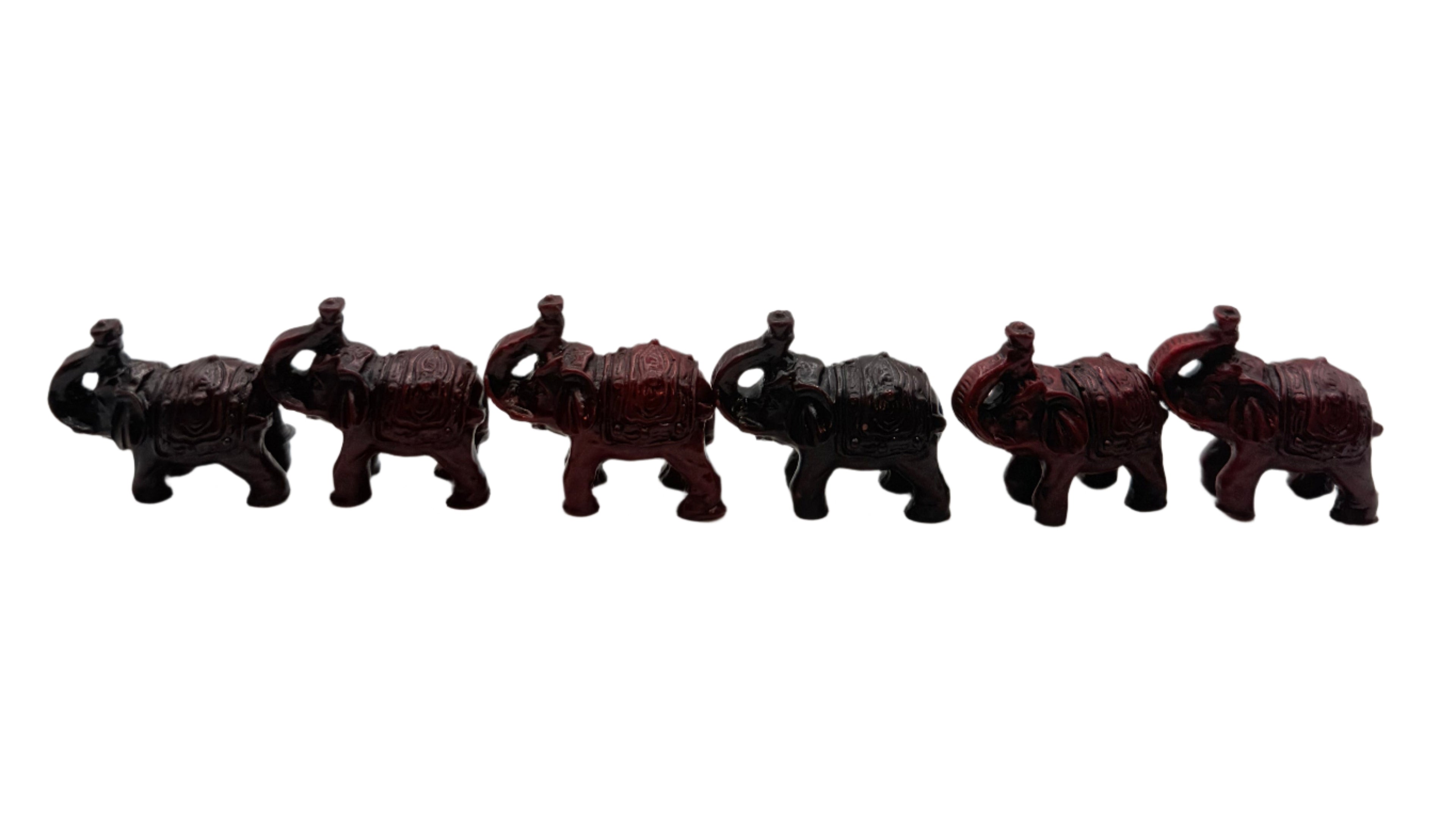 6 Small Feng Shui Elephants Figurines