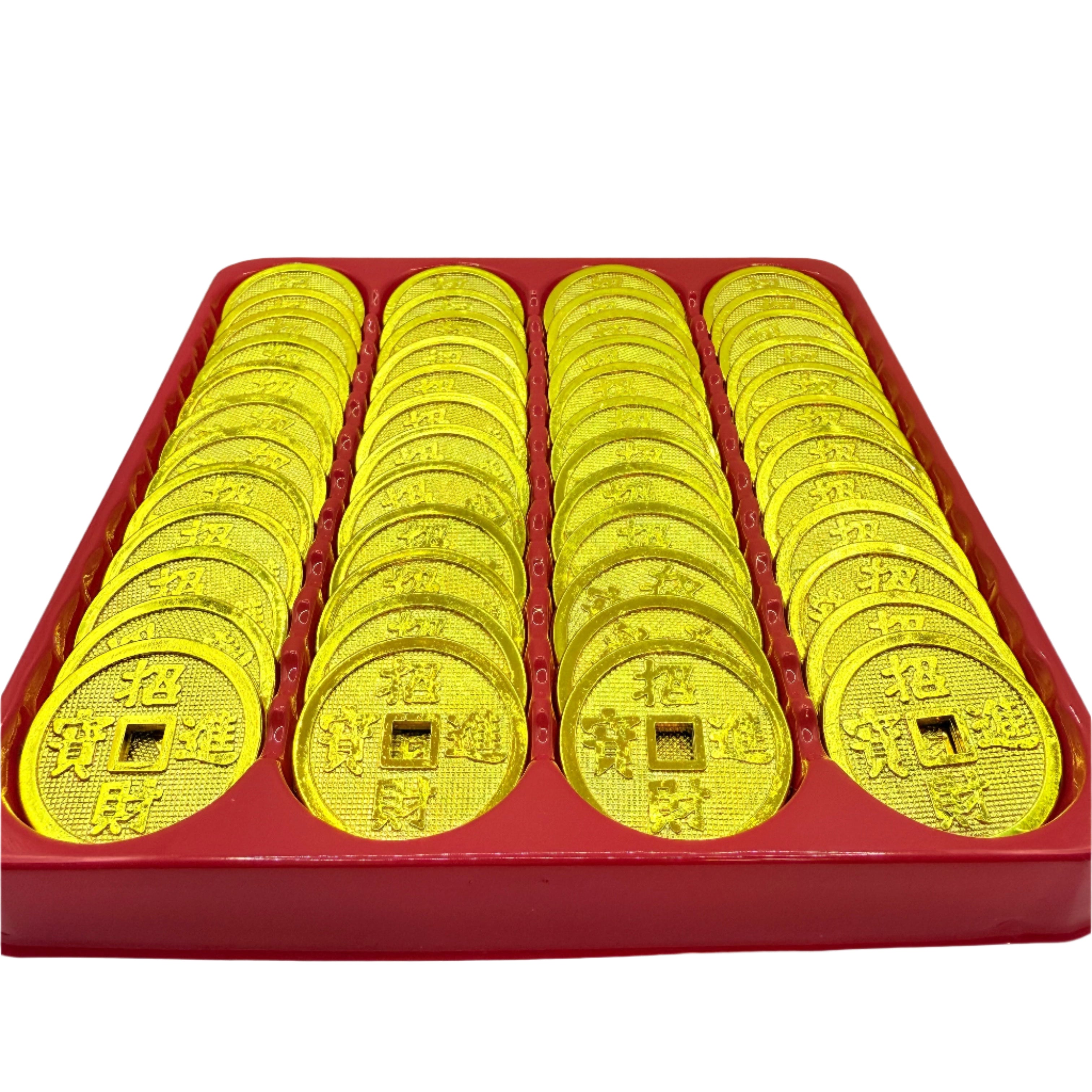 Pack of 48 Medium Feng Shui, Money, Wealth, Good Luck Chinese Coins