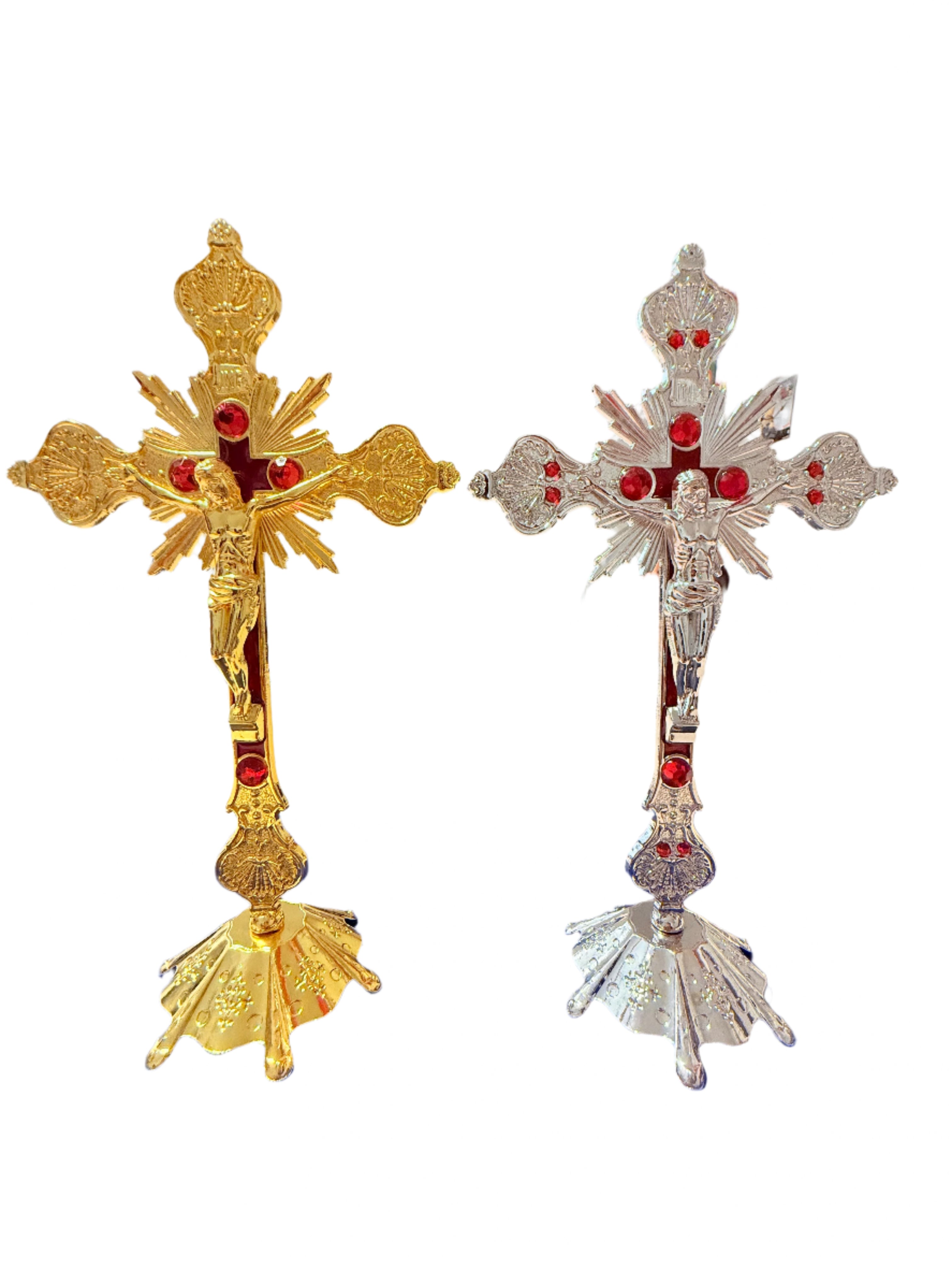 Beautiful Assorted Metal Crucifixes 5 in/9 in/11 in/12 in