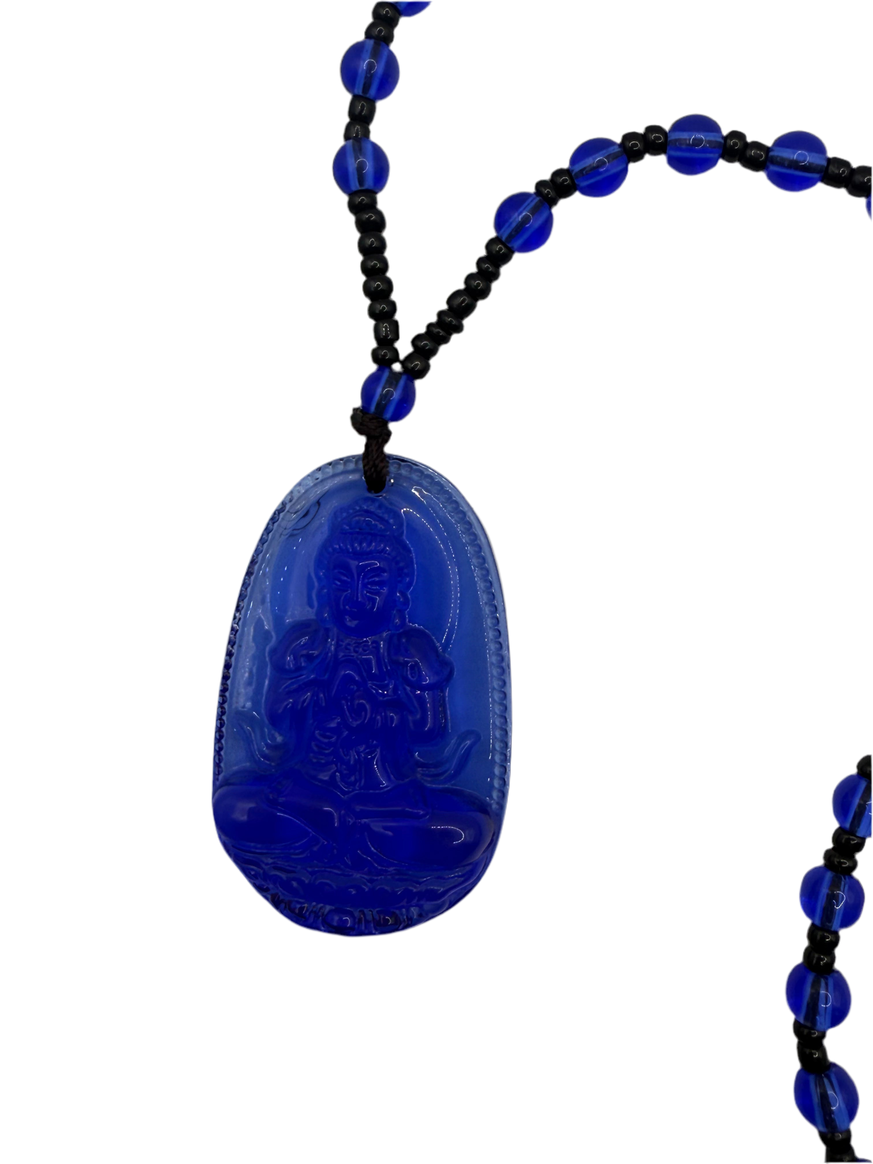 Buddha Pendant Crystal Stone Chain Necklace Women Men Lucky Jewelry Accessory