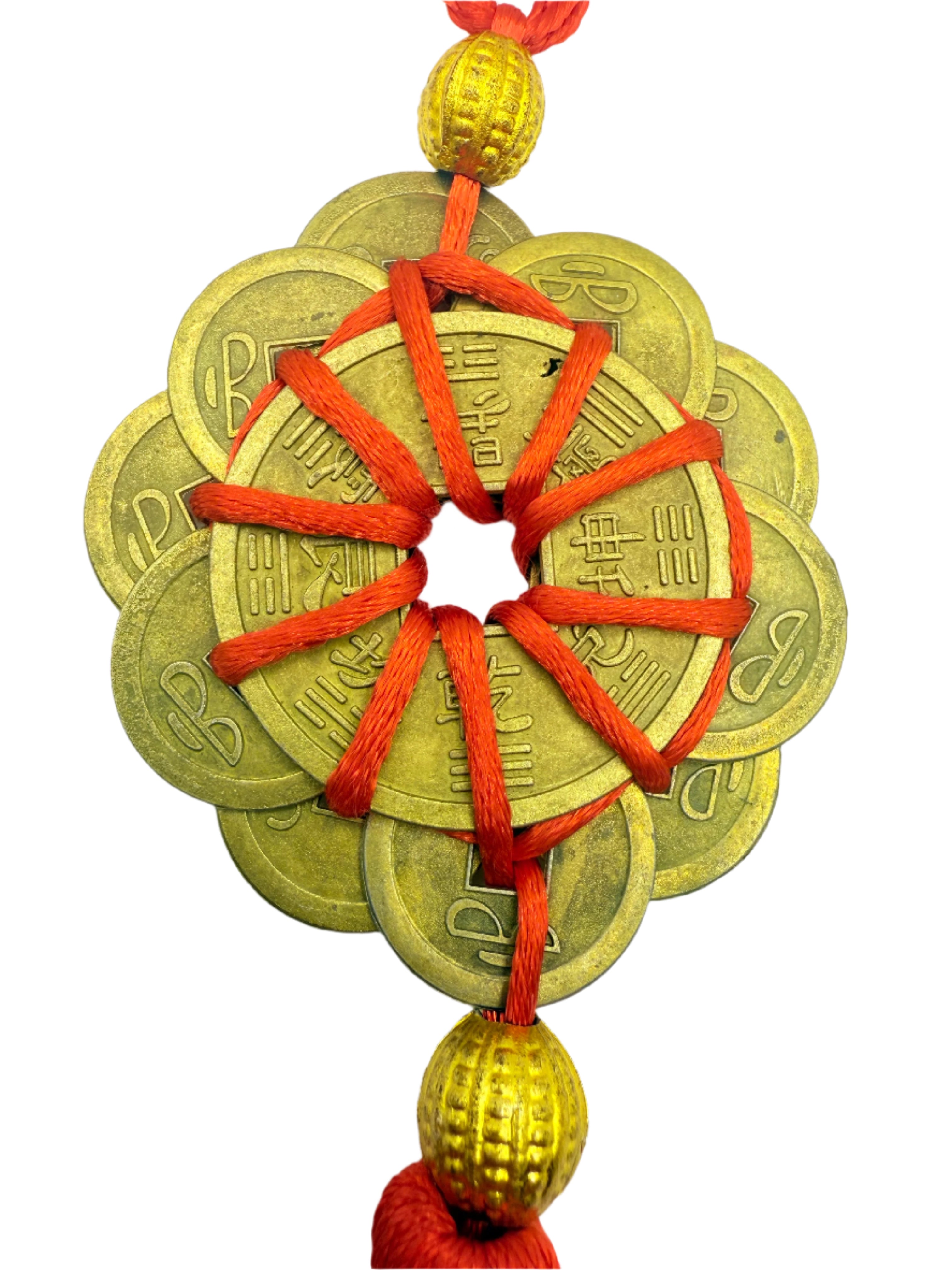 Chinese Feng Shui Copper Coins Ten Emperors Coins Prayers Fortune Feng Shui Mystic Knot 10 Chinese Lucky Coins Cures Home Career Health Wealth