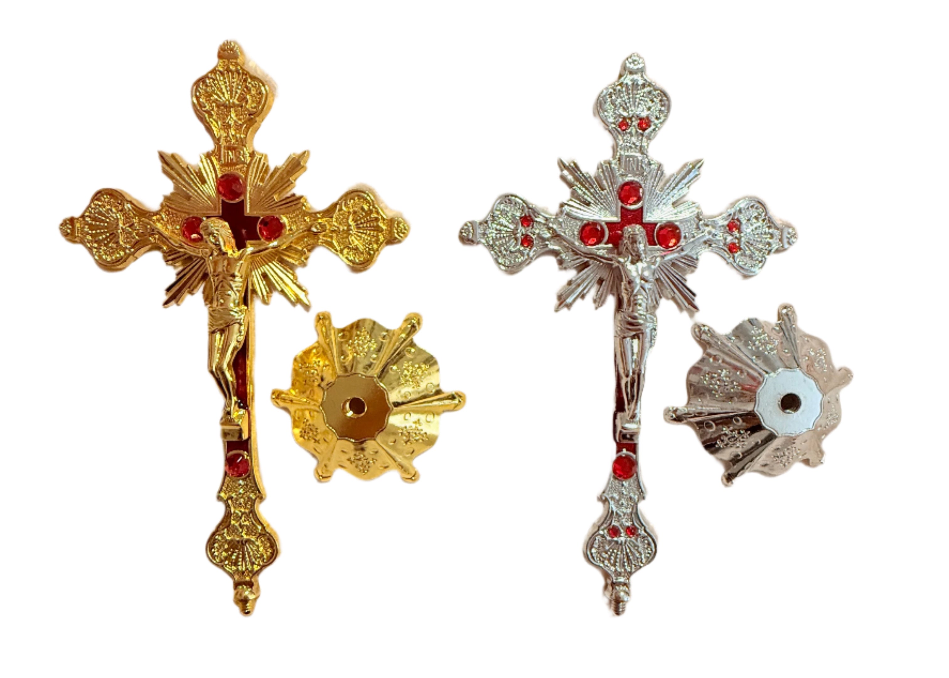 Beautiful Assorted Metal Crucifixes 5 in/9 in/11 in/12 in