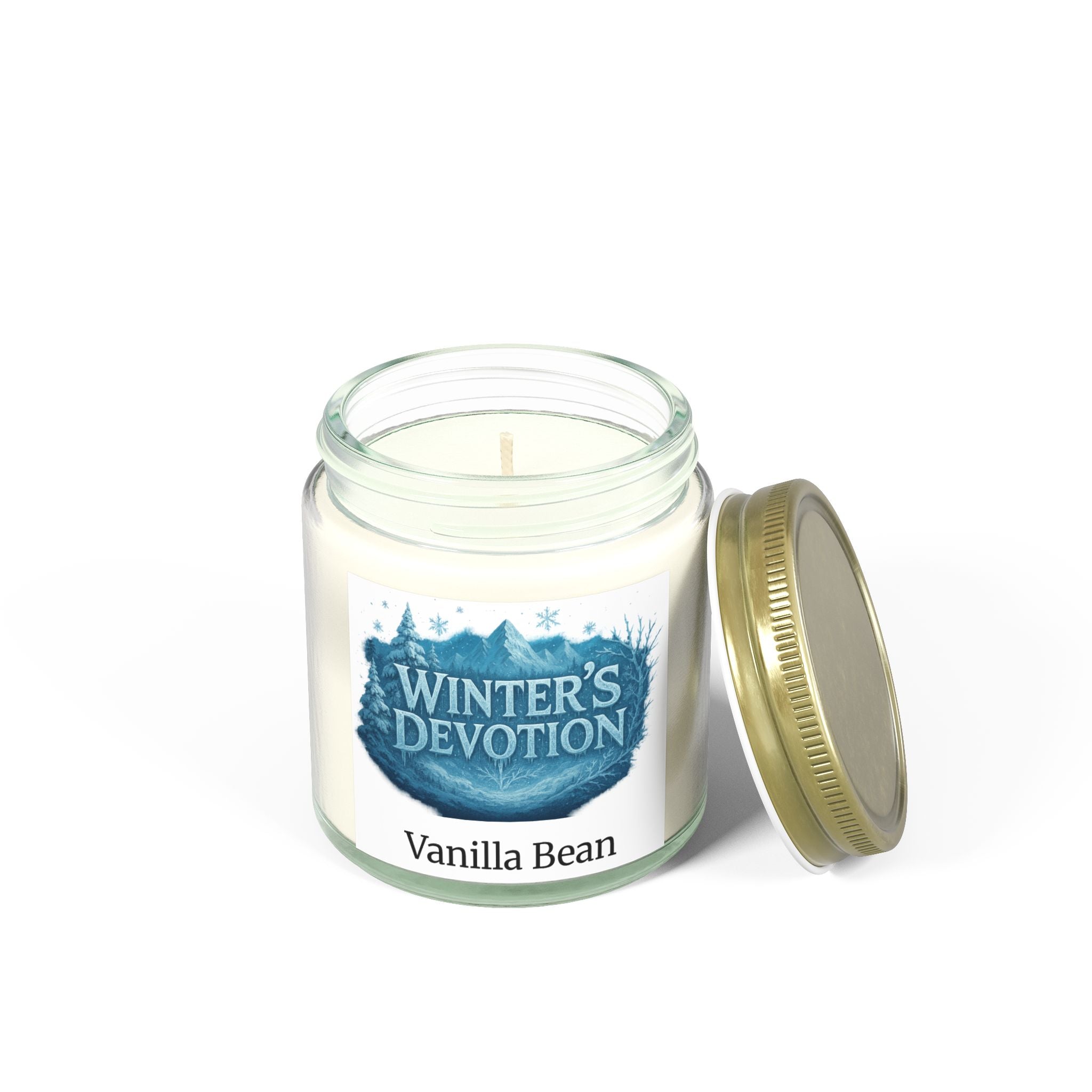 Warm Winter's Devotion Scented Candle - Coconut Apricot Wax, Cozy Home Fragrance, Gift for Holidays, Relaxation