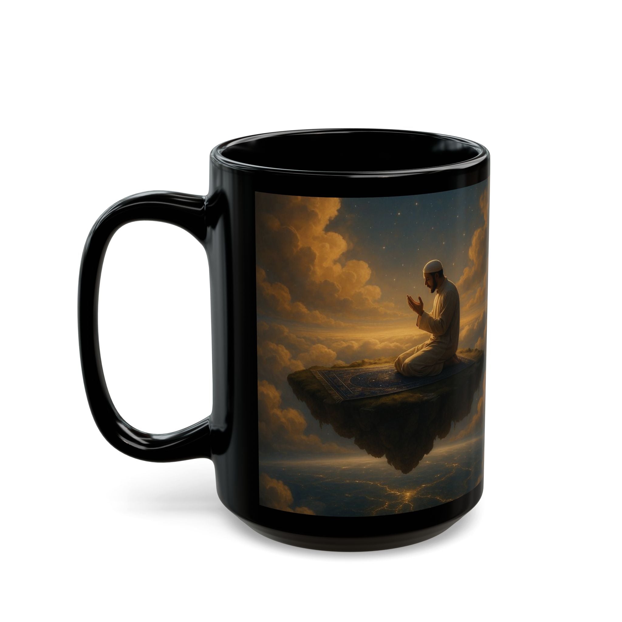 Allah/ Islam Black Mug - 11oz & 15oz, Inspirational Coffee Cup, Islamic Art Mug, Unique Gift for Ramadan, Meditation & Reflection