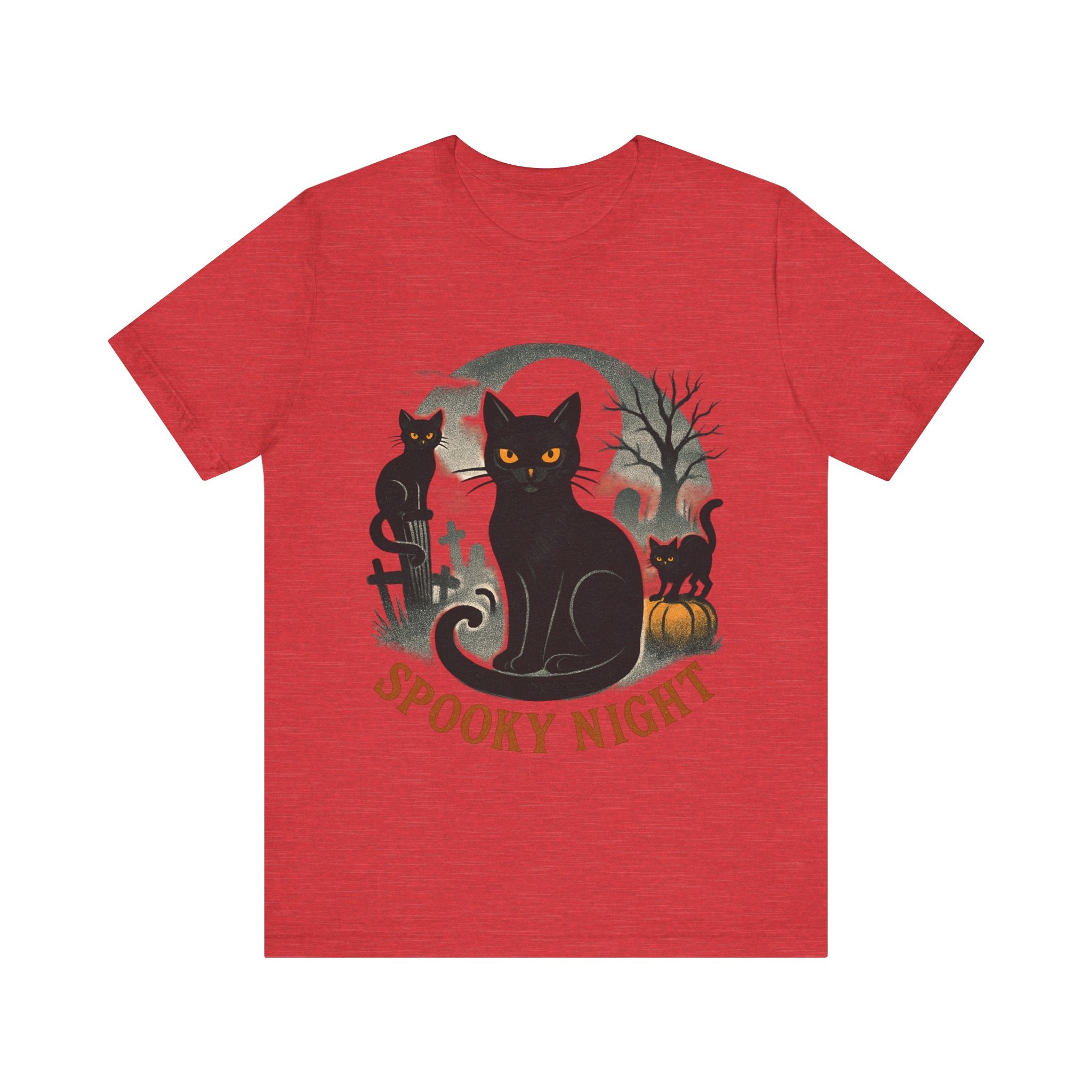 Halloween Black Cat Tee Unisex Jersey Short Sleeve Tee