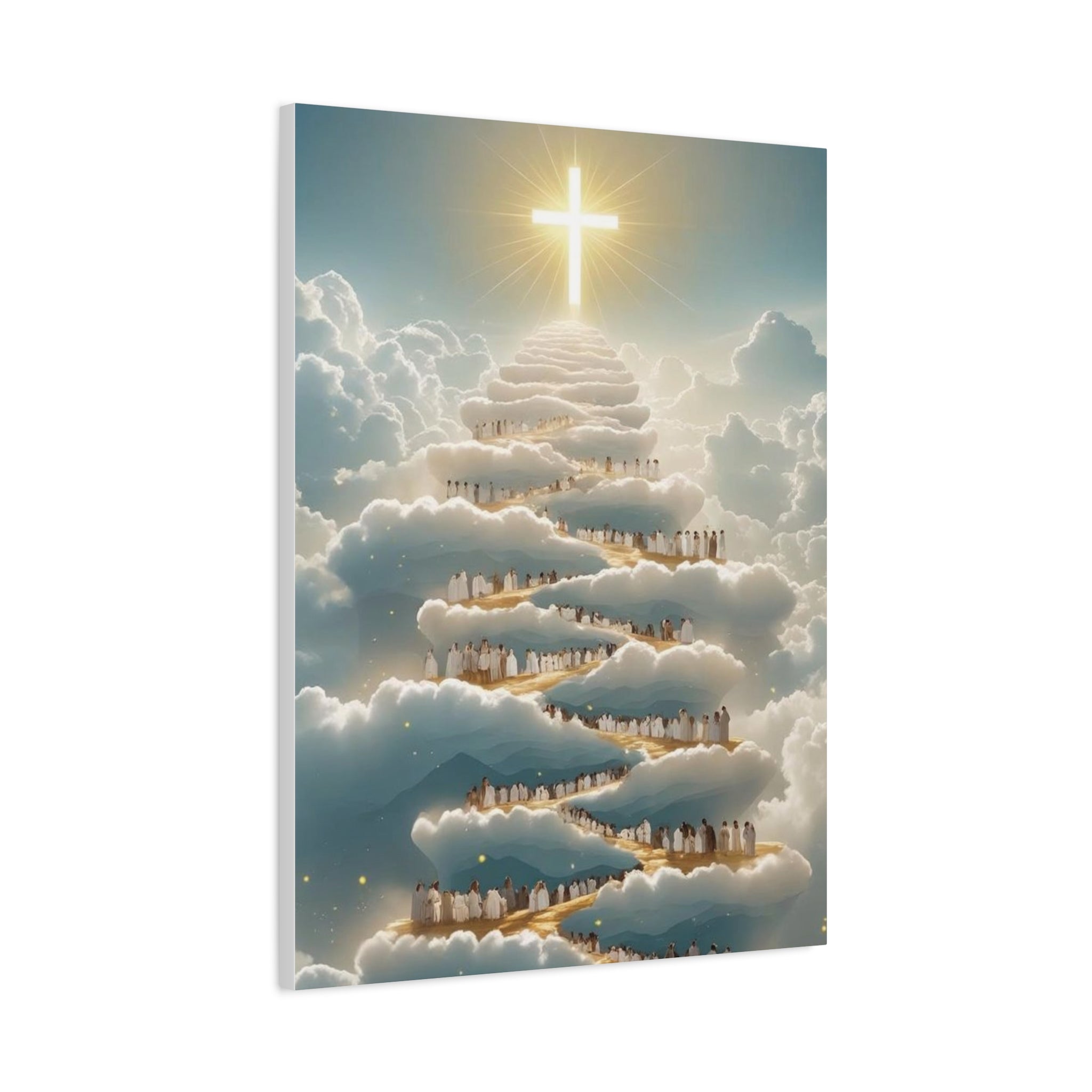 Heavenly Cloud Canvas Art, Spiritual Wall Decor, Christian Home Accent, Inspirational Gift, Faith-Inspired Artwork