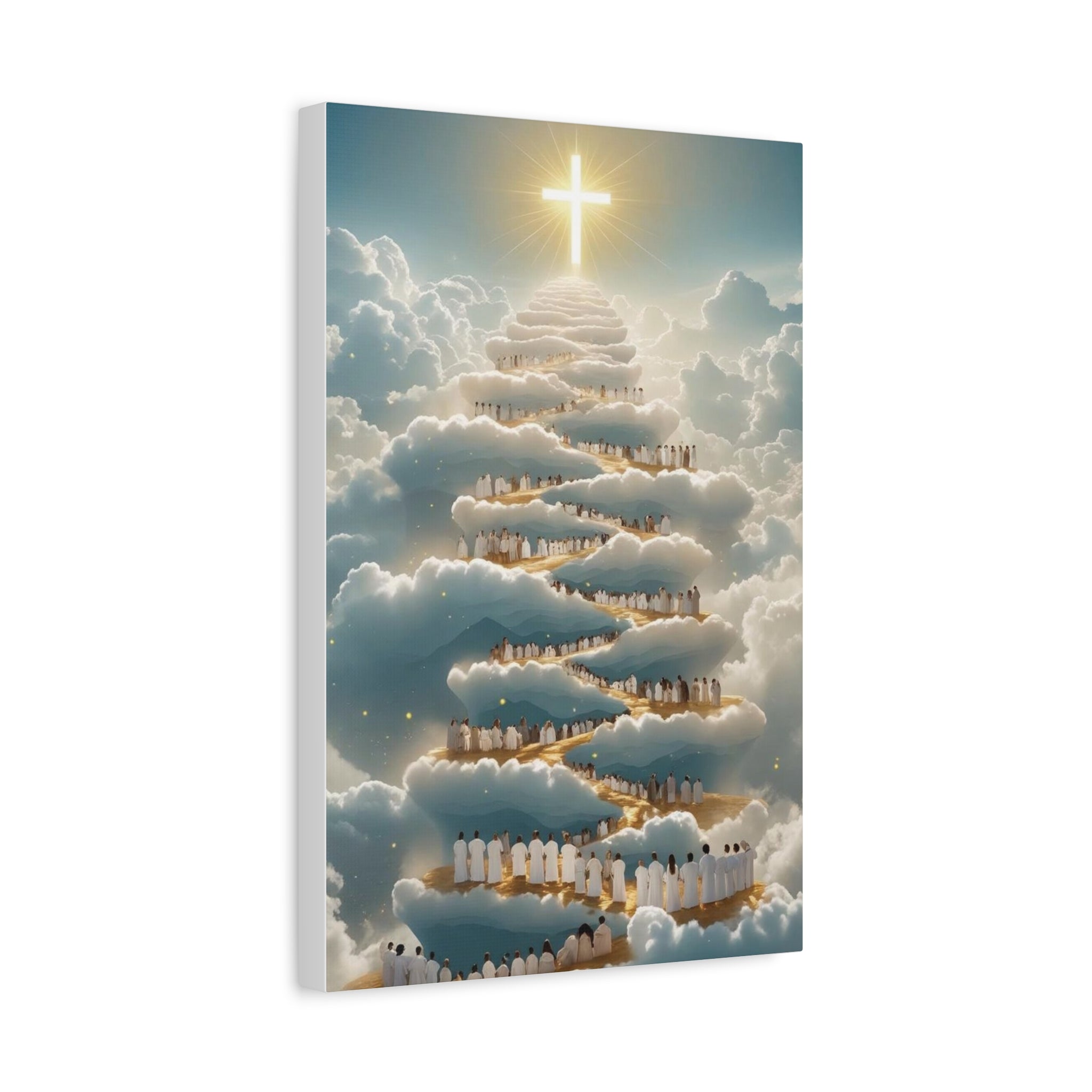 Heavenly Cloud Canvas Art, Spiritual Wall Decor, Christian Home Accent, Inspirational Gift, Faith-Inspired Artwork