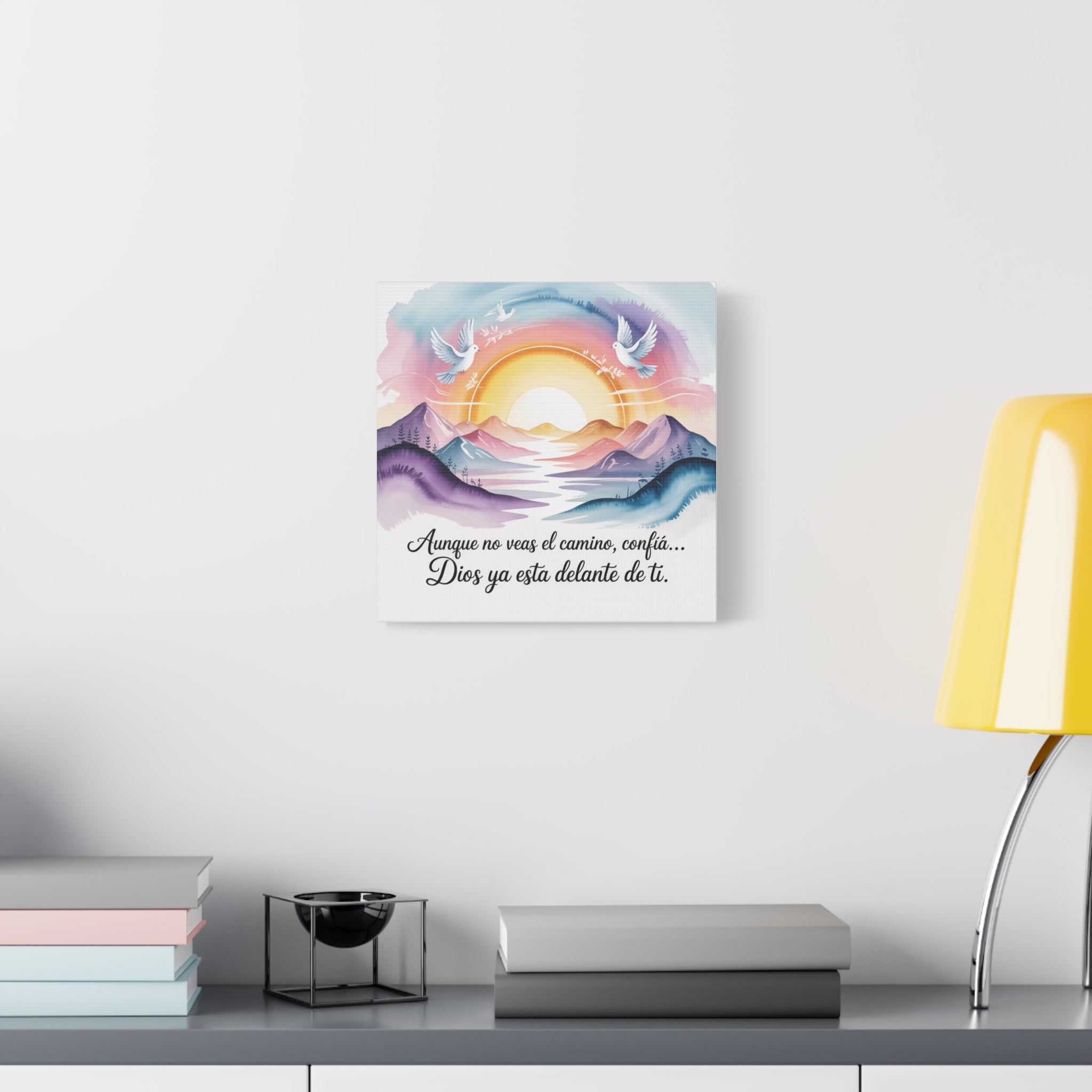 Inspirational Canvas Wall Art, Faith Motivational Decor, Colorful Nature Print, Home Office Decoration, Meaningful Gift for Friends