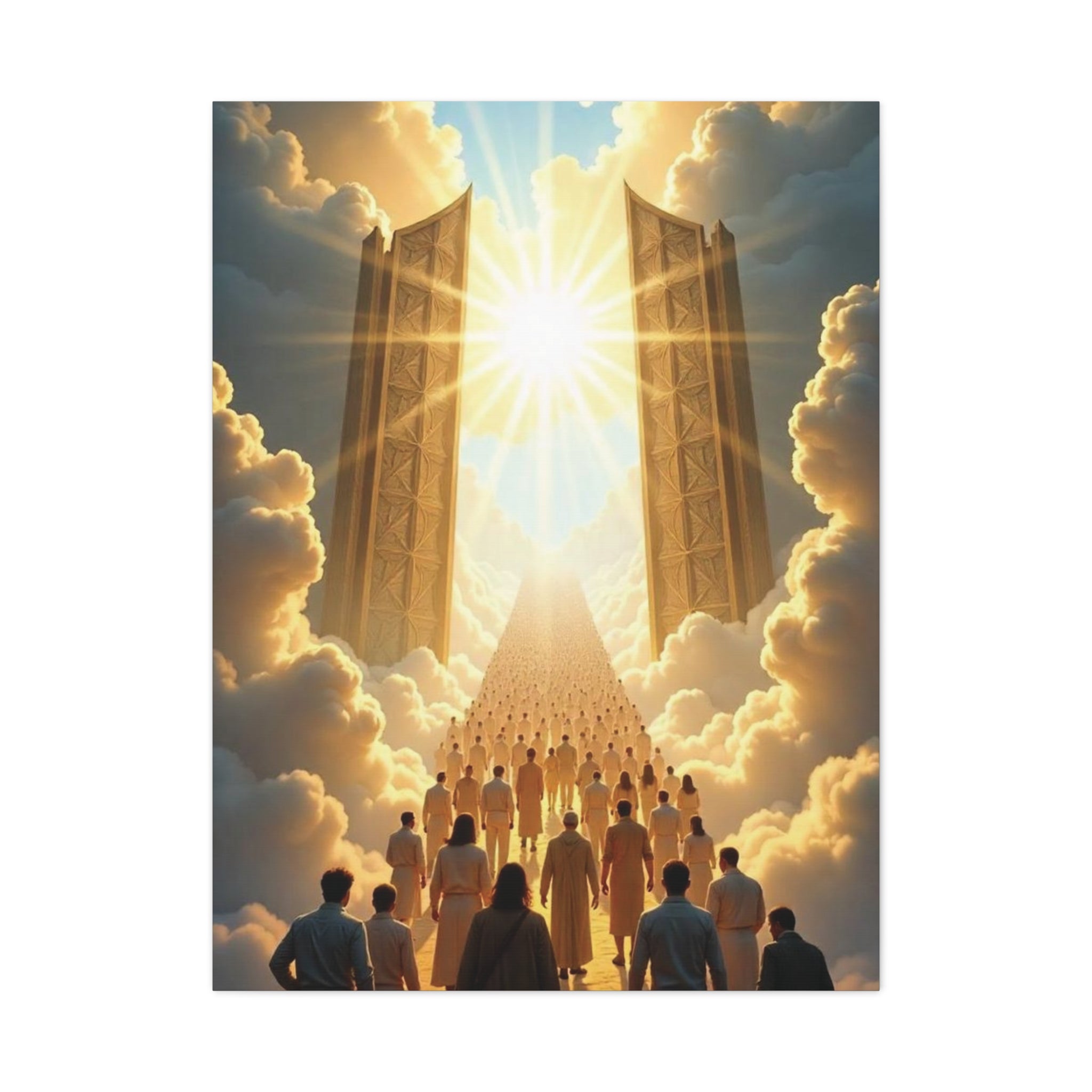 Inspirational Heavens Gate Matte Canvas Art, Uplifting Wall Decor, Hopeful Home Art, Motivational Canvas Print, Spiritual Canvas Decoration