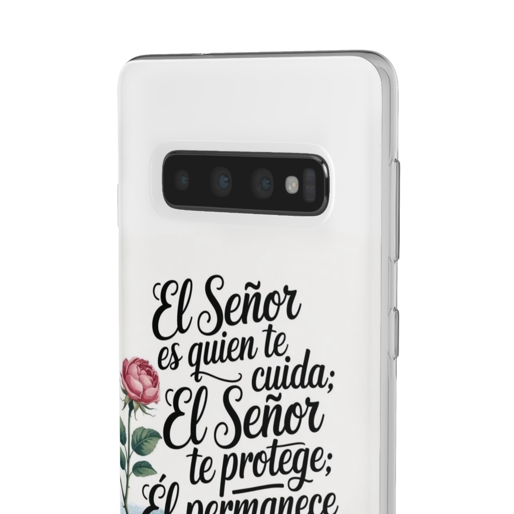 Inspirational Phone Case with Psalm 121:5 Quote, Flexi Case for Protection, Bible Verse Case, Gift for Faith Lovers, Spiritual Décor