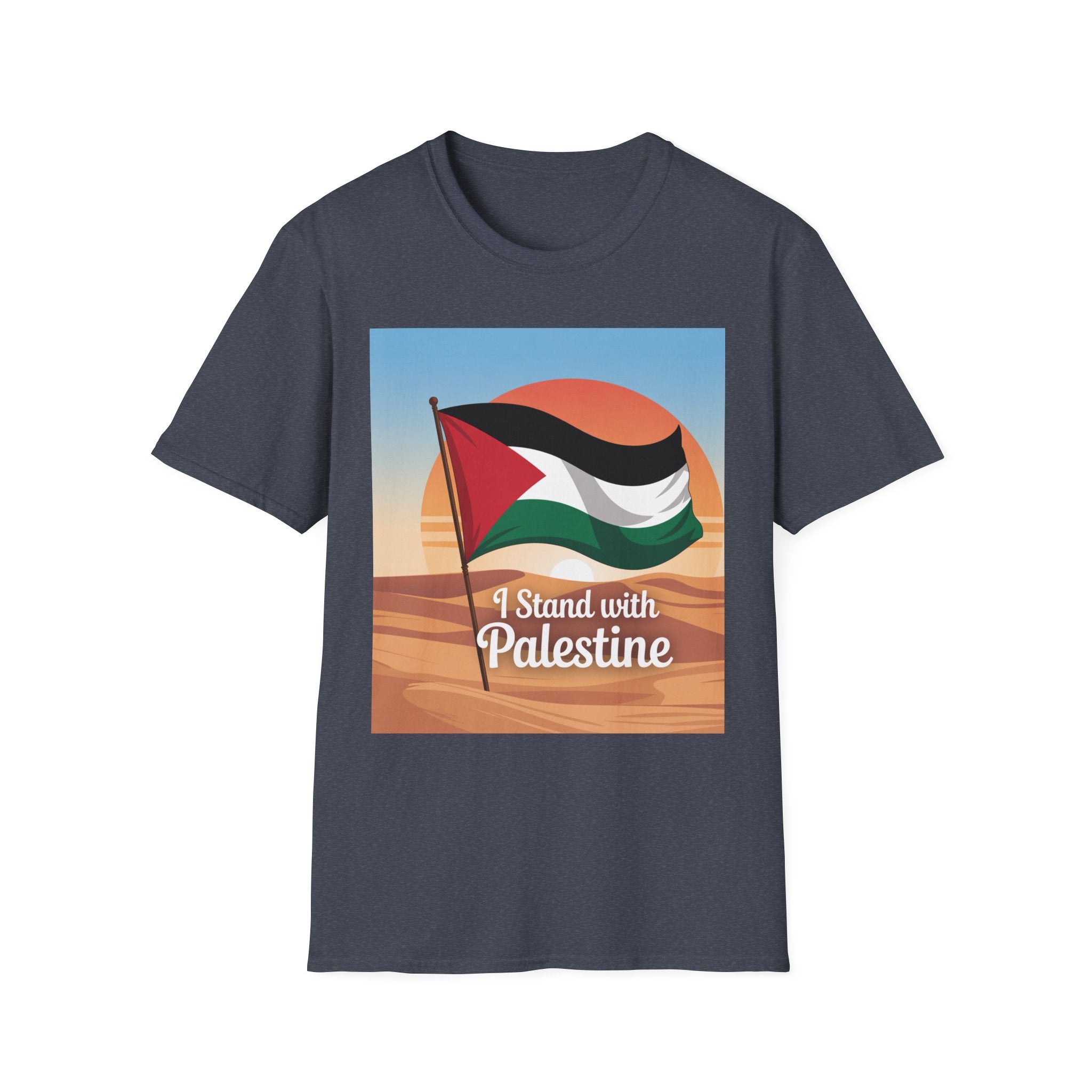 Palestine Pride Unisex Softstyle T-Shirt, Casual Wear, Statement Tee, Gift for Activists, Festival Apparel, Protest Clothing