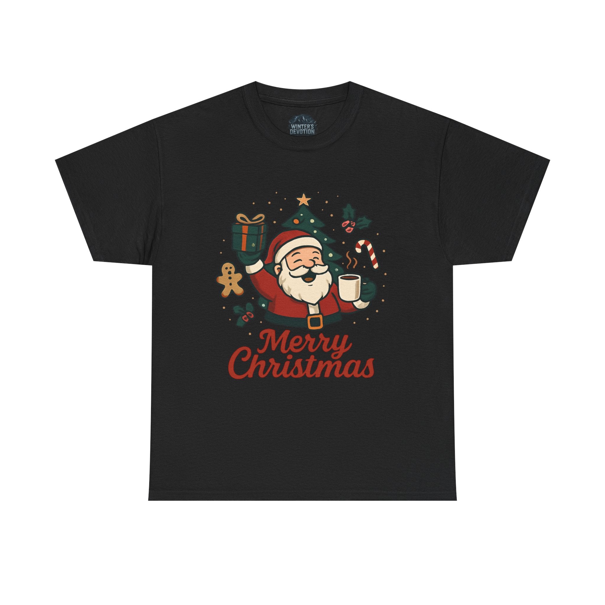 Christmas Santa Tee - "Merry Christmas" Holiday Graphic T-Shirt