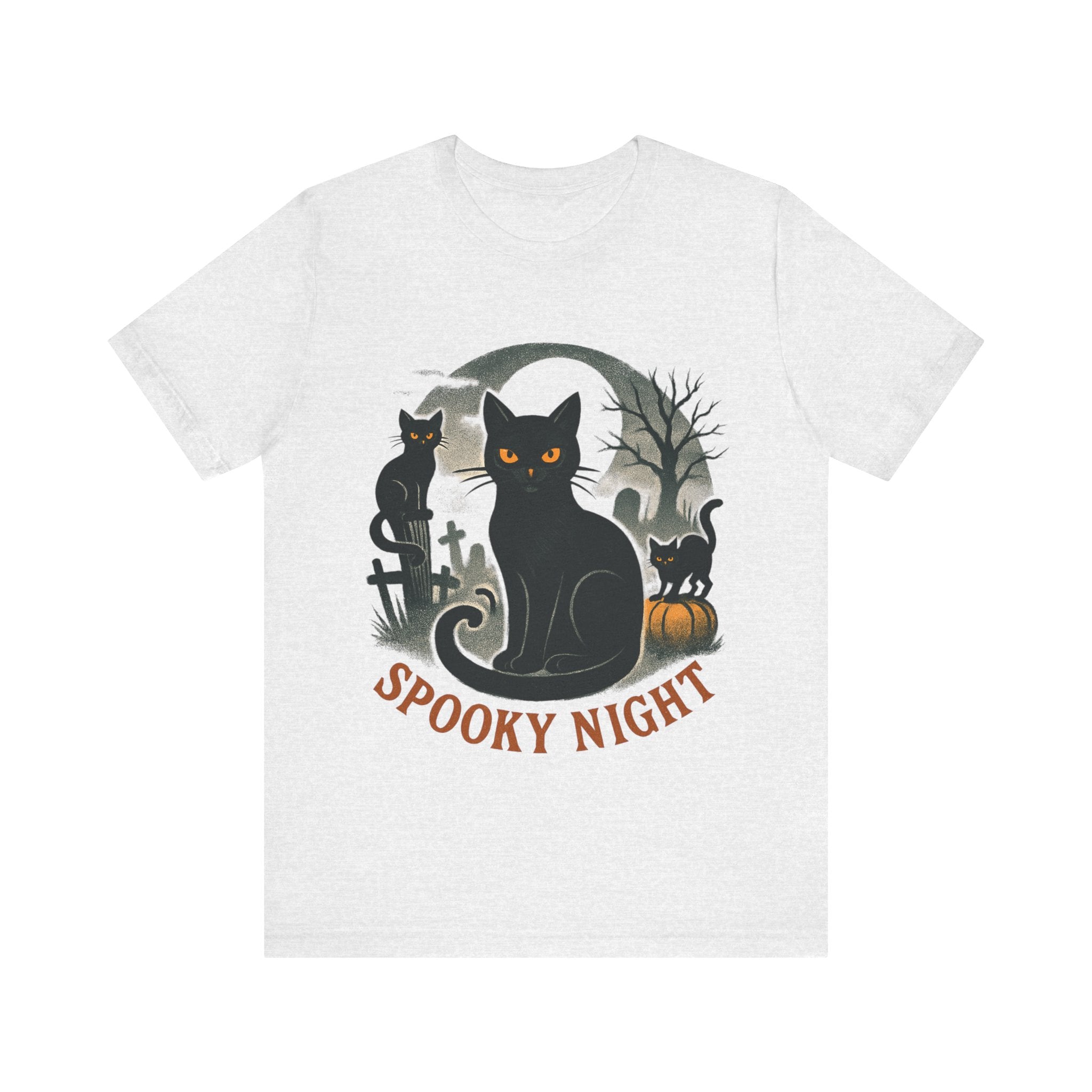 Halloween Black Cat Tee Unisex Jersey Short Sleeve Tee