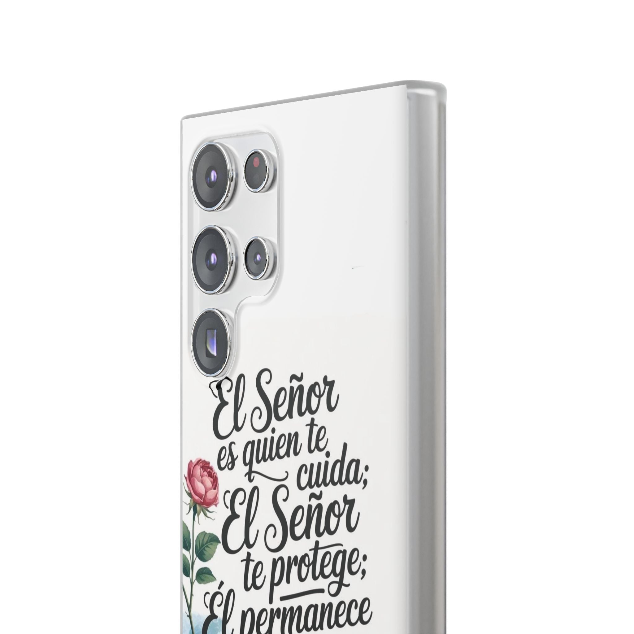 Inspirational Phone Case with Psalm 121:5 Quote, Flexi Case for Protection, Bible Verse Case, Gift for Faith Lovers, Spiritual Décor