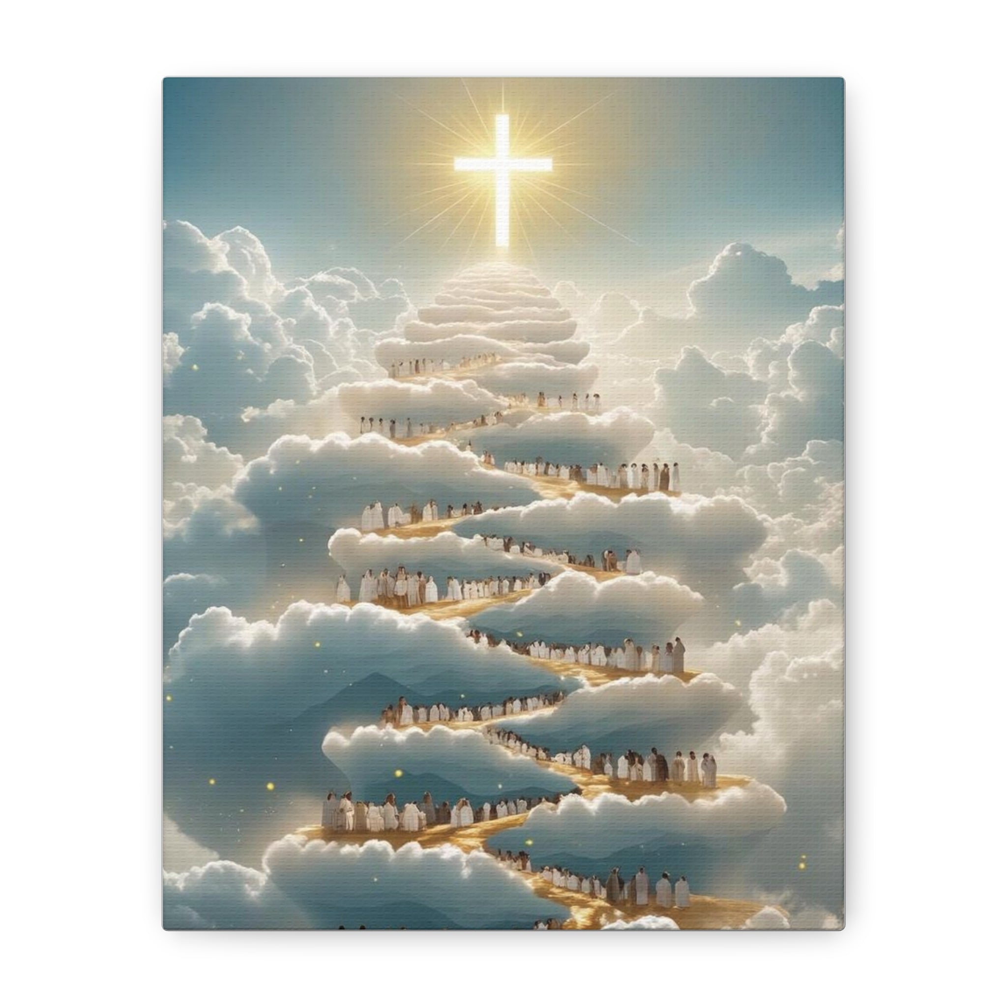 Heavenly Cloud Canvas Art, Spiritual Wall Decor, Christian Home Accent, Inspirational Gift, Faith-Inspired Artwork