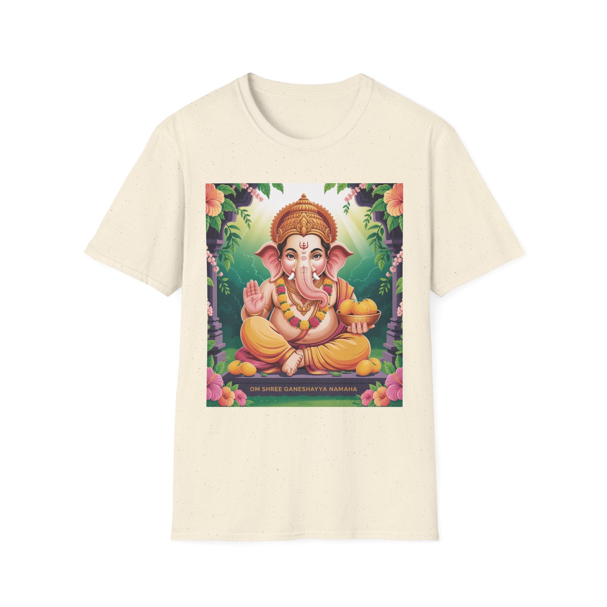Vibrant Ganesha T-Shirt, Spiritual Unisex Tee, Festival Wear, Bohemian Style, Yoga Clothing, Gift for Her/Him