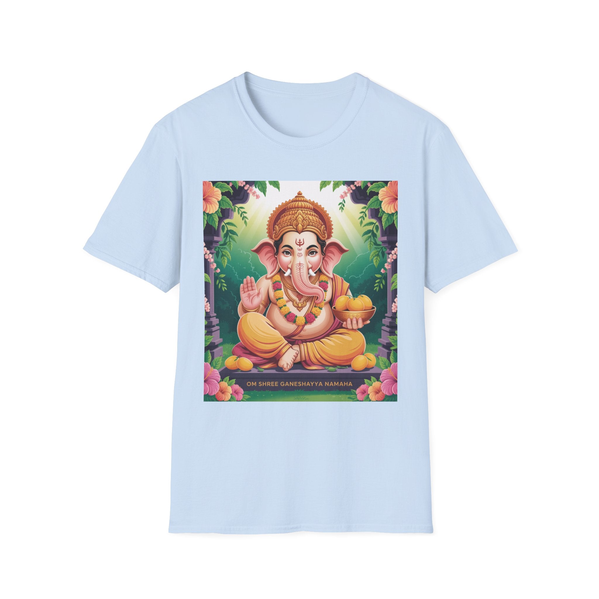 Vibrant Ganesha T-Shirt, Spiritual Unisex Tee, Festival Wear, Bohemian Style, Yoga Clothing, Gift for Her/Him