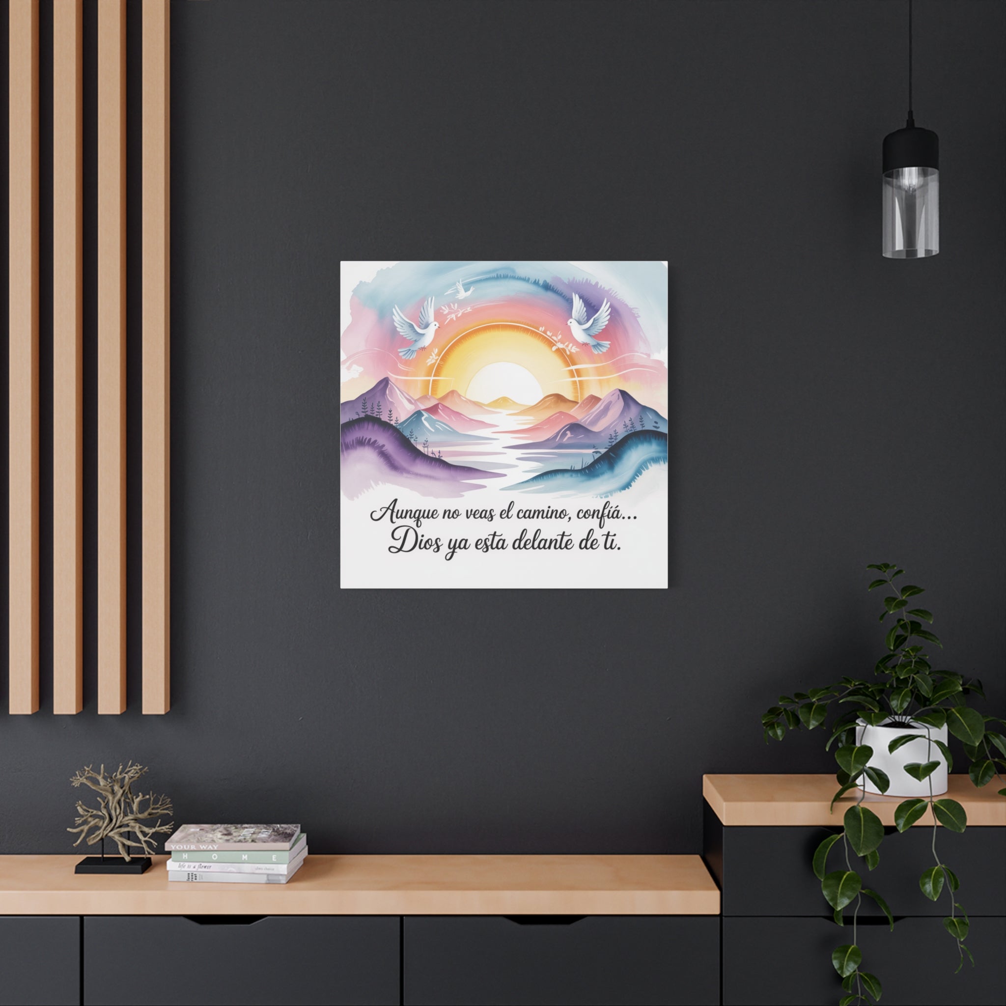 Inspirational Canvas Wall Art, Faith Motivational Decor, Colorful Nature Print, Home Office Decoration, Meaningful Gift for Friends
