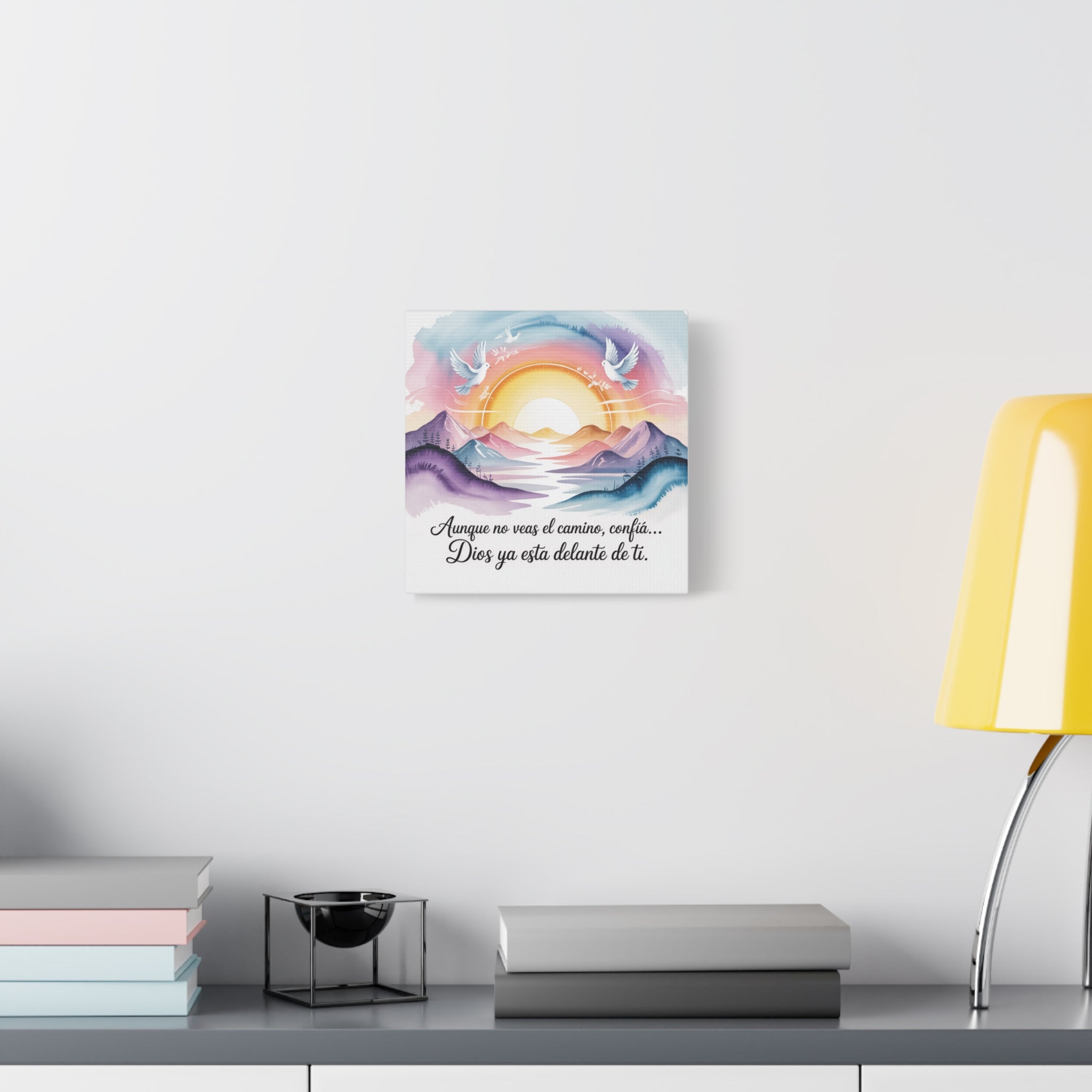 Inspirational Canvas Wall Art, Faith Motivational Decor, Colorful Nature Print, Home Office Decoration, Meaningful Gift for Friends