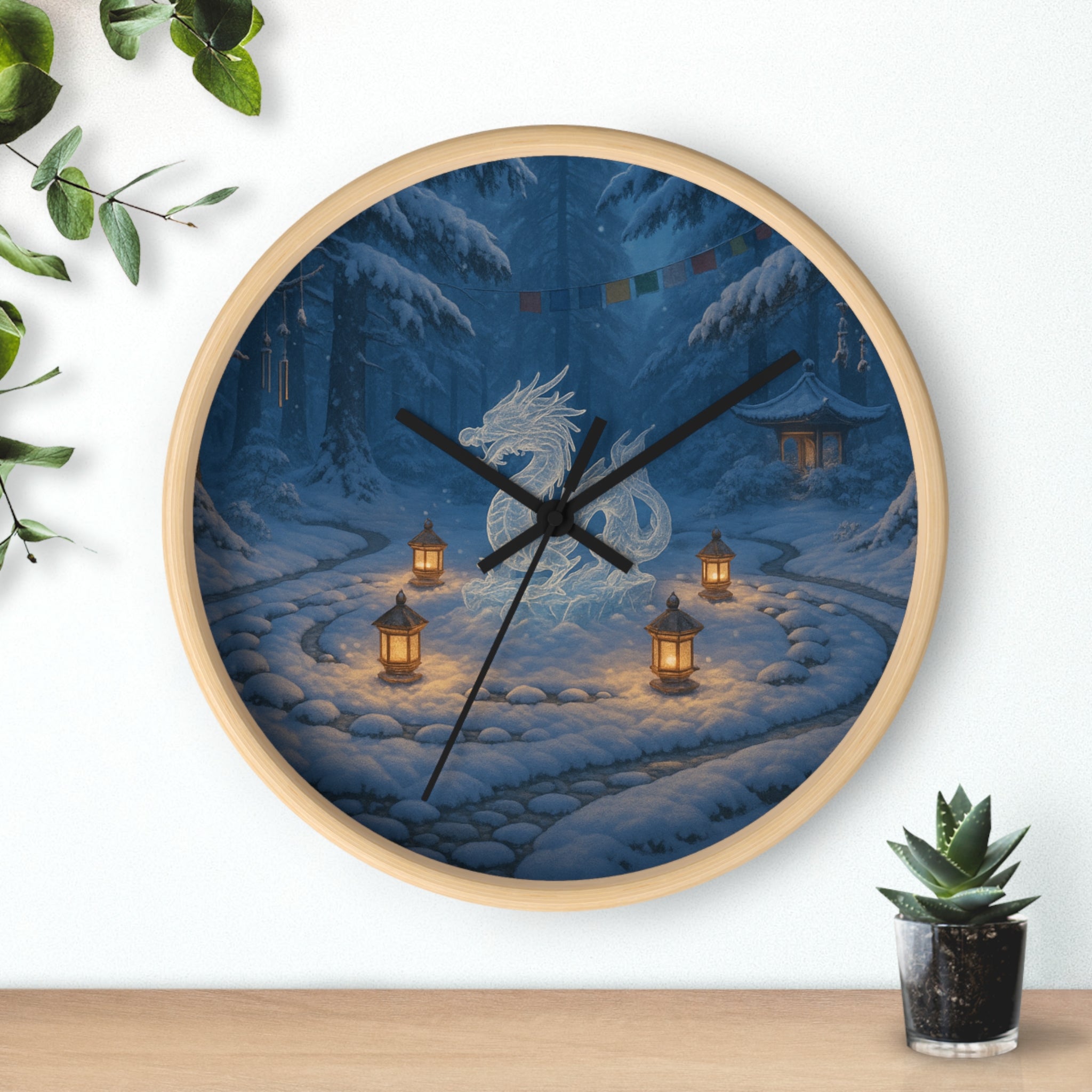 Serene Dragon Wall Clock - Cozy Home Decor, Fantasy Clock, Unique Gift for Dragons Lovers, Timeless Elegance, Asian-Inspired Style