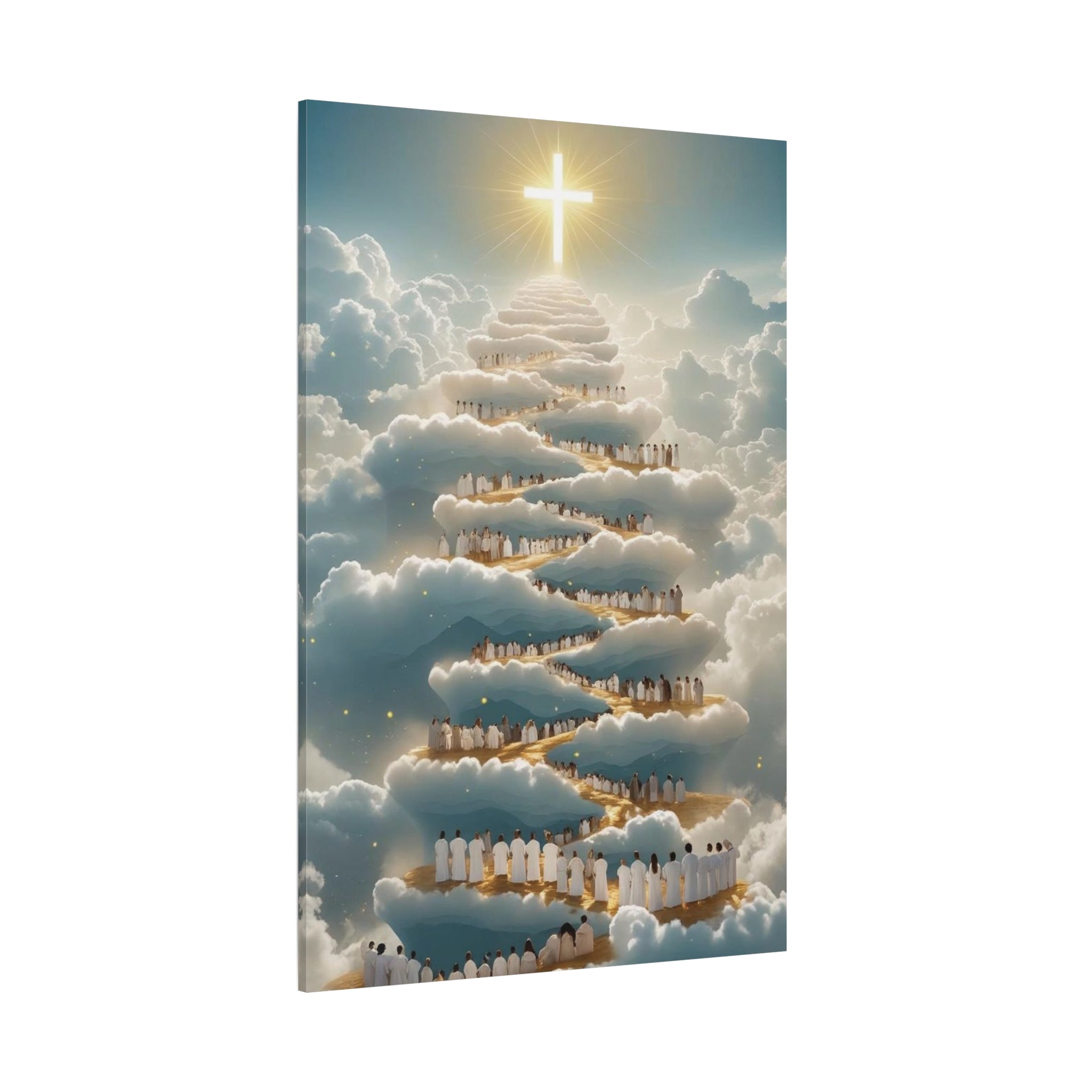 Heavenly Cloud Canvas Art, Spiritual Wall Decor, Christian Home Accent, Inspirational Gift, Faith-Inspired Artwork