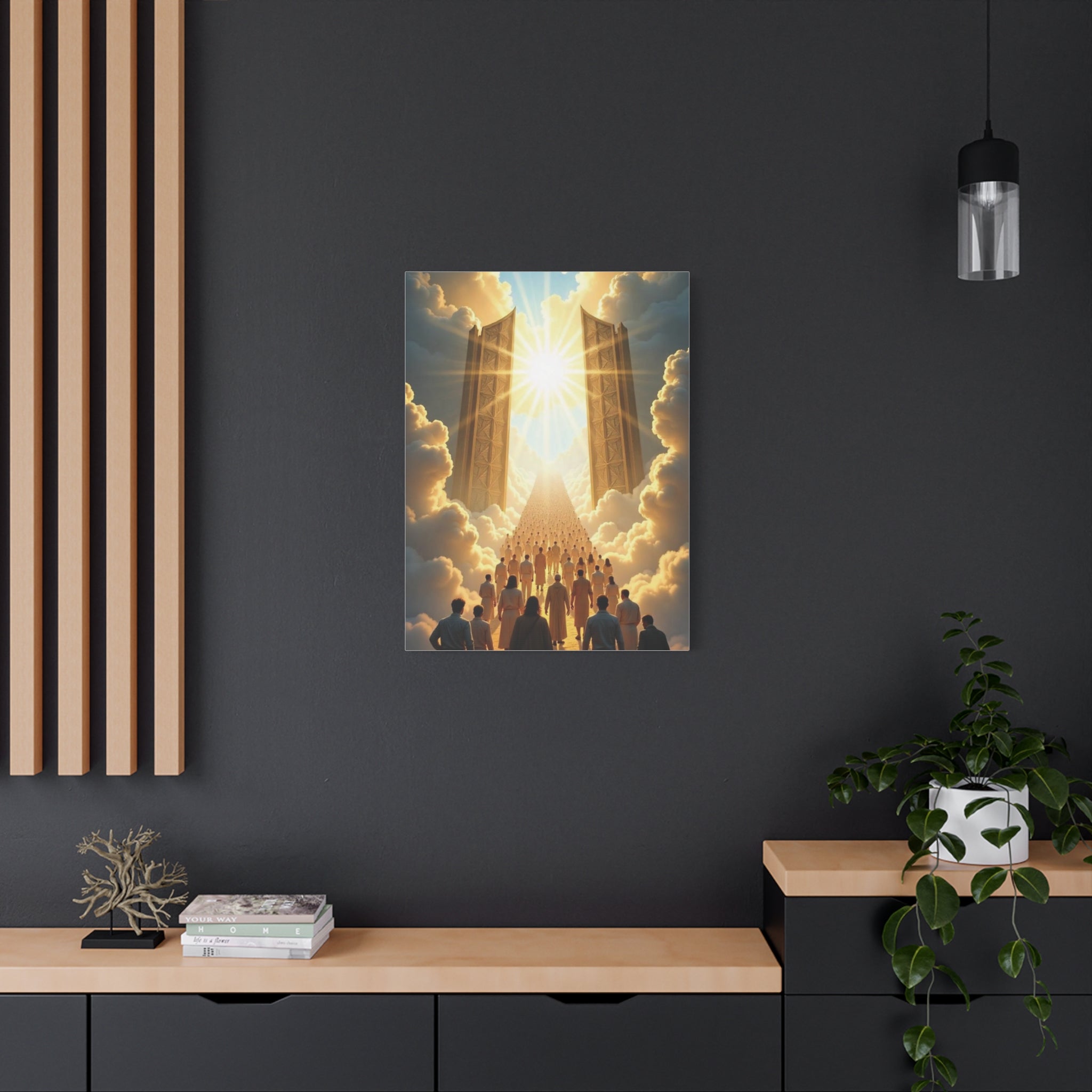 Inspirational Heavens Gate Matte Canvas Art, Uplifting Wall Decor, Hopeful Home Art, Motivational Canvas Print, Spiritual Canvas Decoration