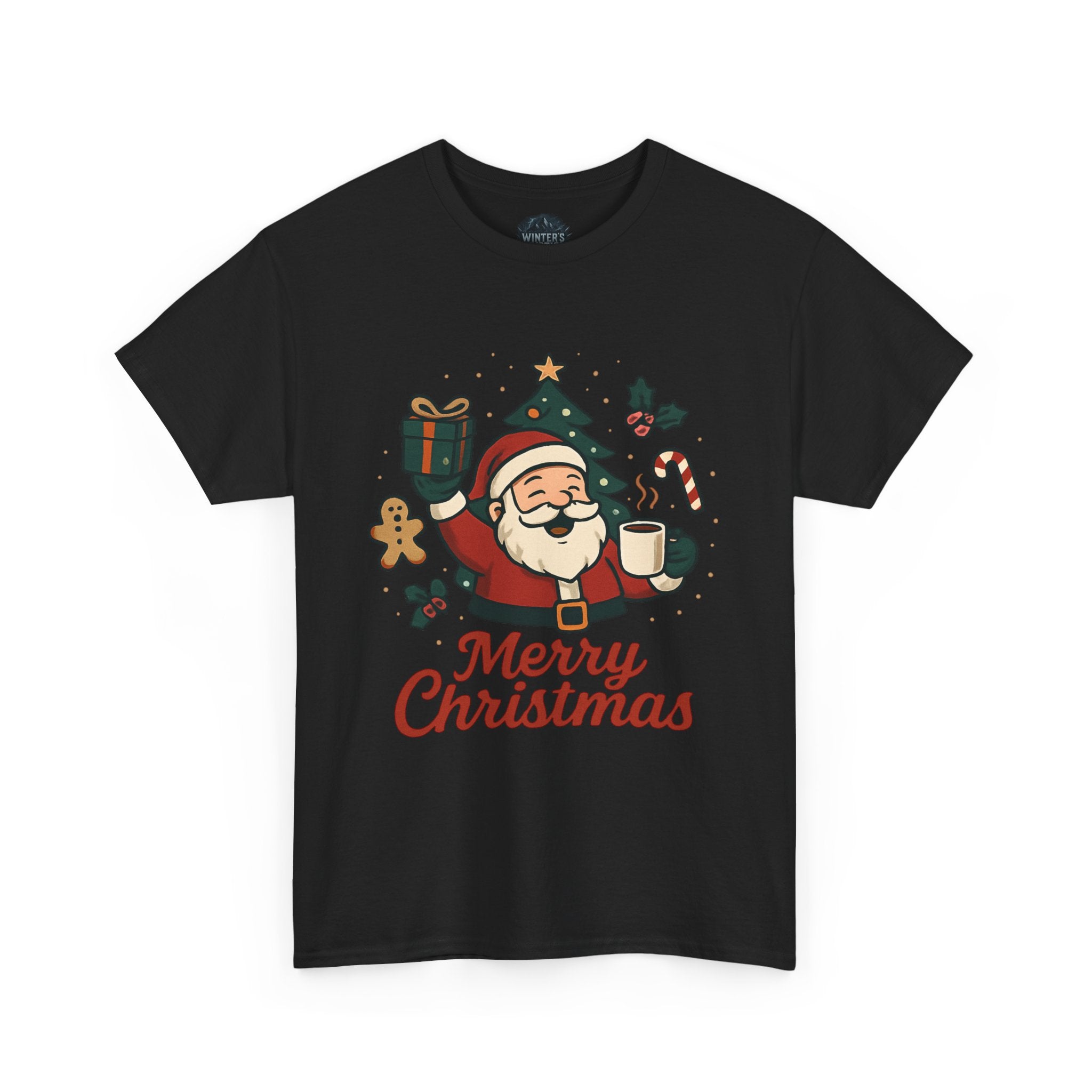 Christmas Santa Tee - "Merry Christmas" Holiday Graphic T-Shirt