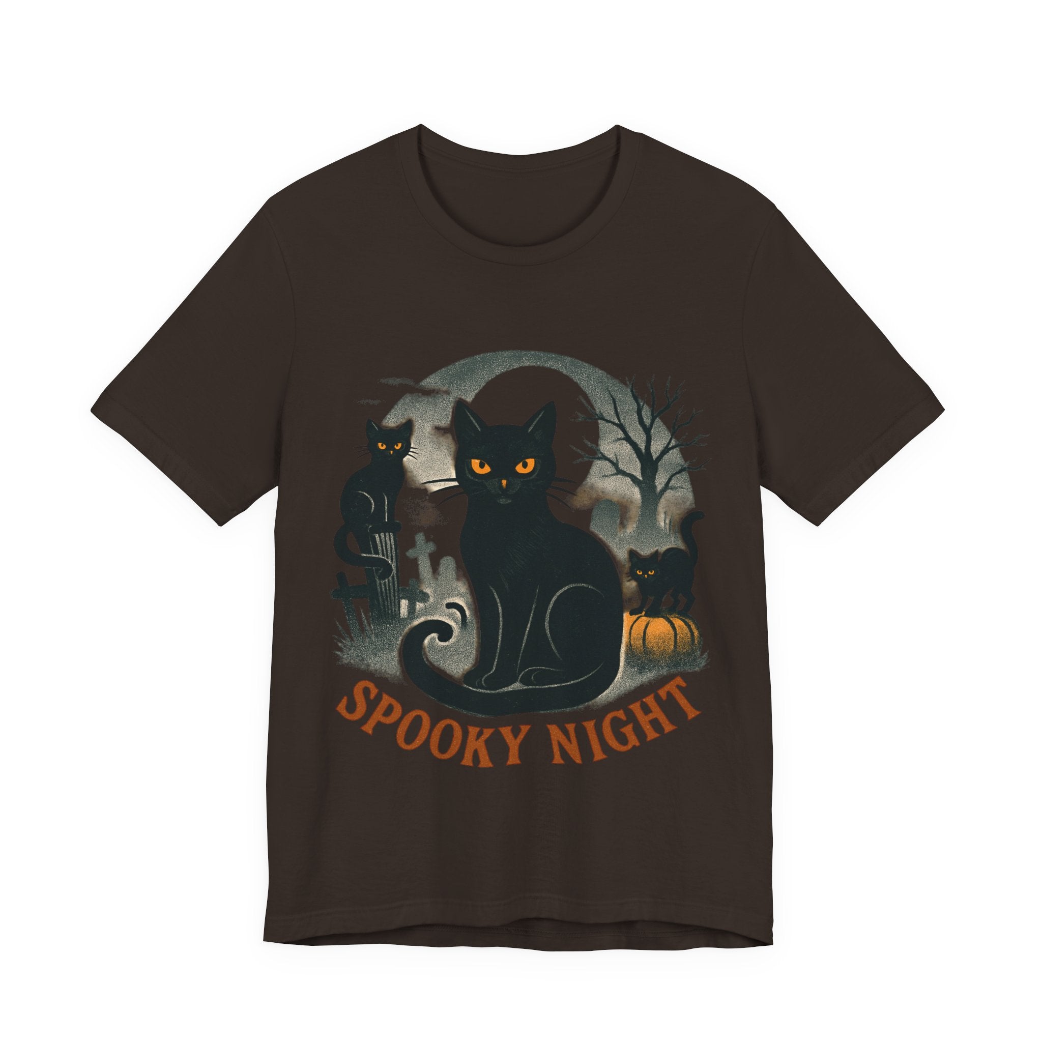 Halloween Black Cat Tee Unisex Jersey Short Sleeve Tee