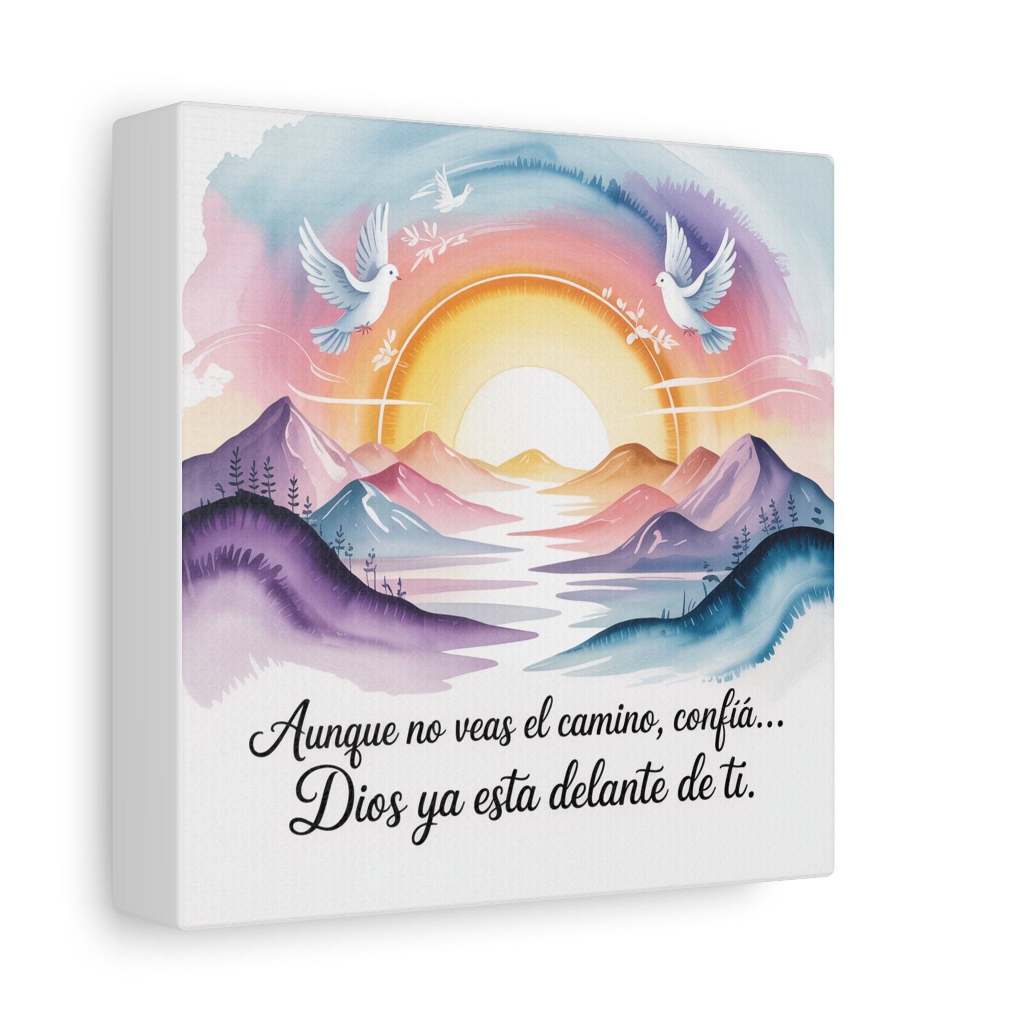 Inspirational Canvas Wall Art, Faith Motivational Decor, Colorful Nature Print, Home Office Decoration, Meaningful Gift for Friends