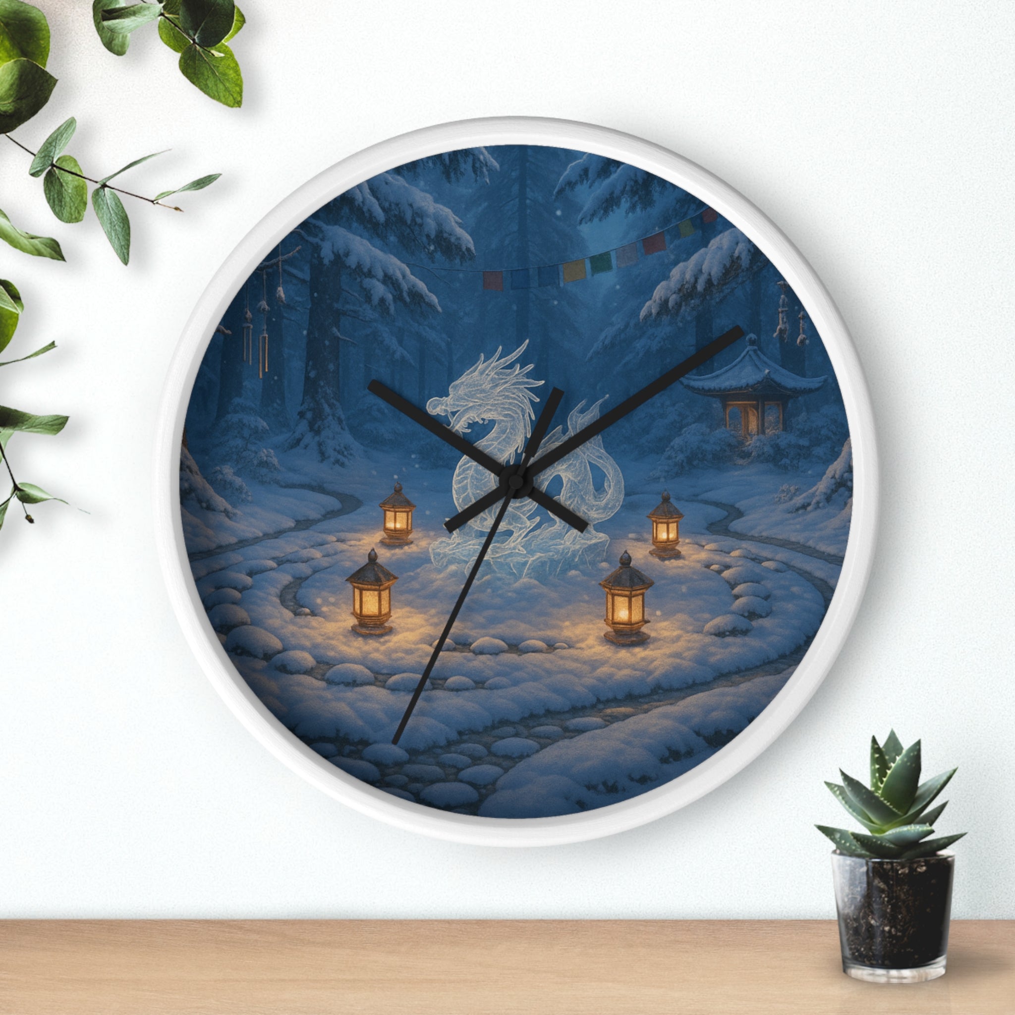 Serene Dragon Wall Clock - Cozy Home Decor, Fantasy Clock, Unique Gift for Dragons Lovers, Timeless Elegance, Asian-Inspired Style