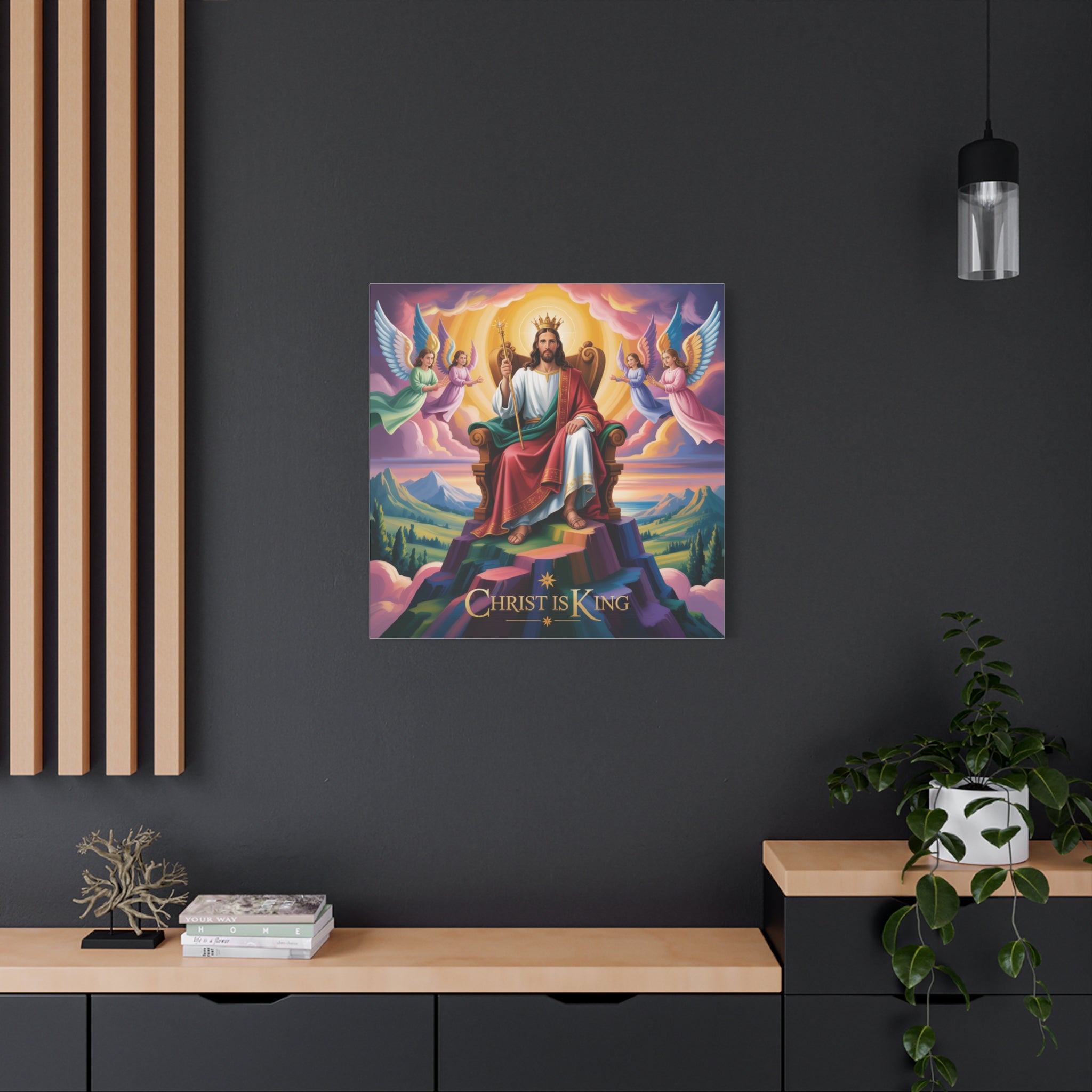 Christ is King Matte Canvas Wall Art, Religious Home Decor, Inspirational Artwork, Christian Gift, Uplifting Wall Decor
