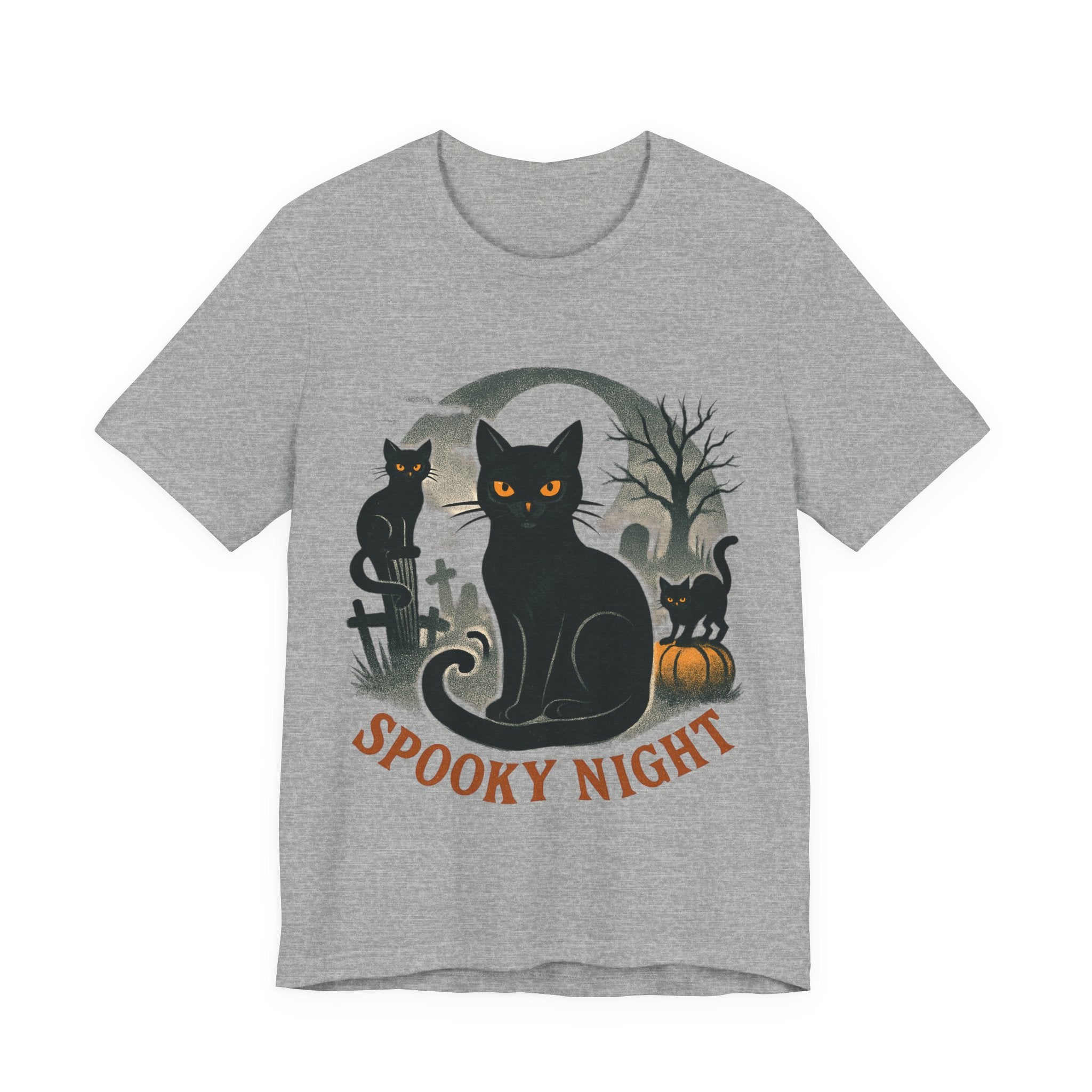 Halloween Black Cat Tee Unisex Jersey Short Sleeve Tee