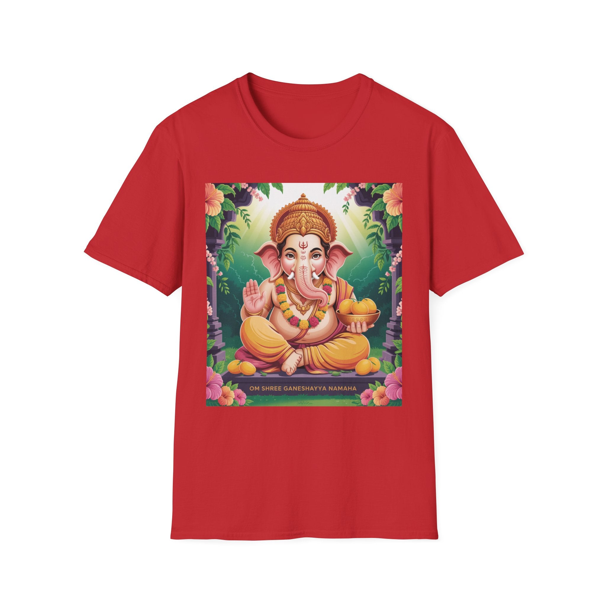 Vibrant Ganesha T-Shirt, Spiritual Unisex Tee, Festival Wear, Bohemian Style, Yoga Clothing, Gift for Her/Him