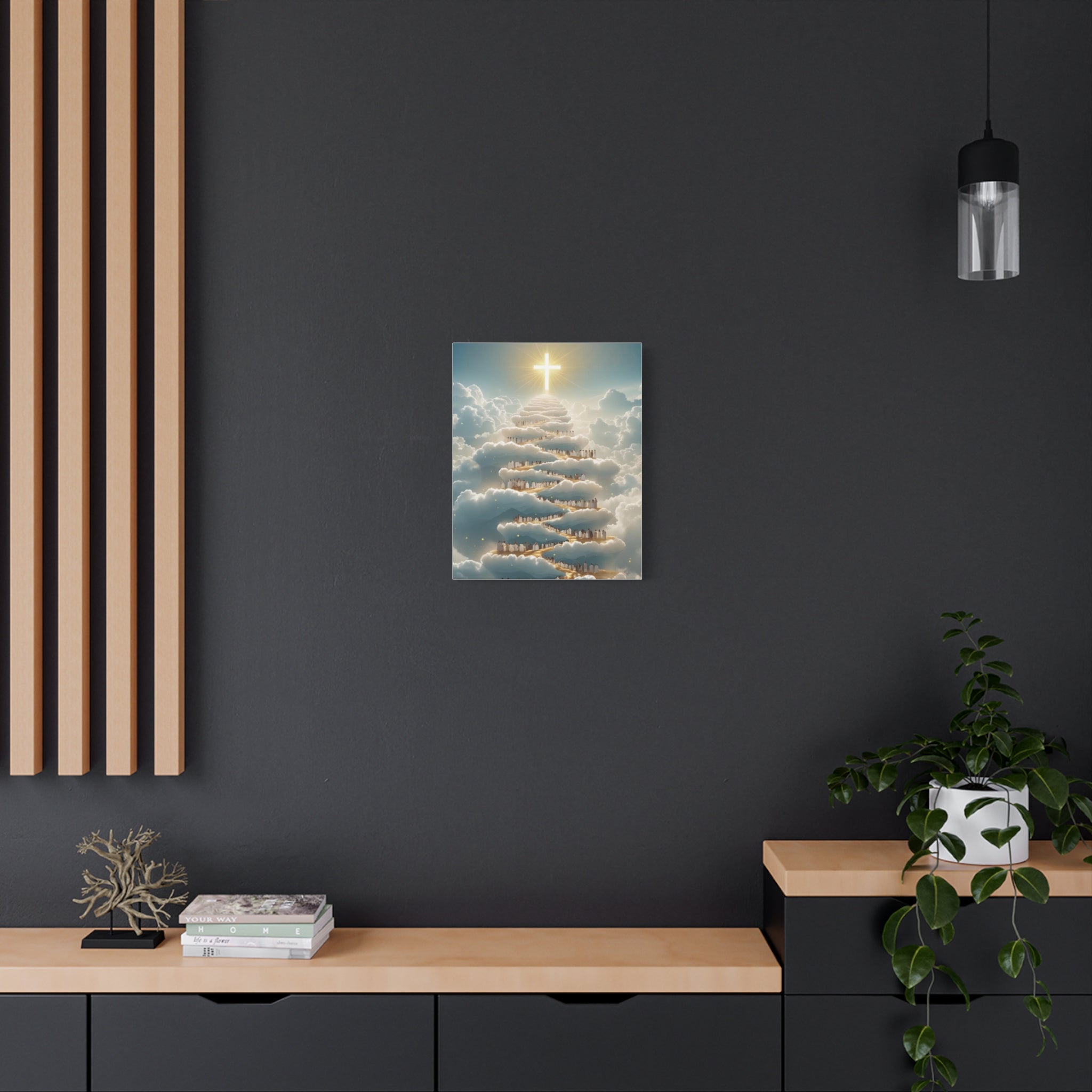 Heavenly Cloud Canvas Art, Spiritual Wall Decor, Christian Home Accent, Inspirational Gift, Faith-Inspired Artwork