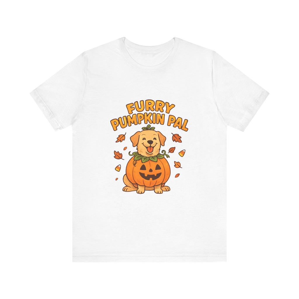 Furry Pumpkin Pal Dog Tee - Halloween Unisex Shirt