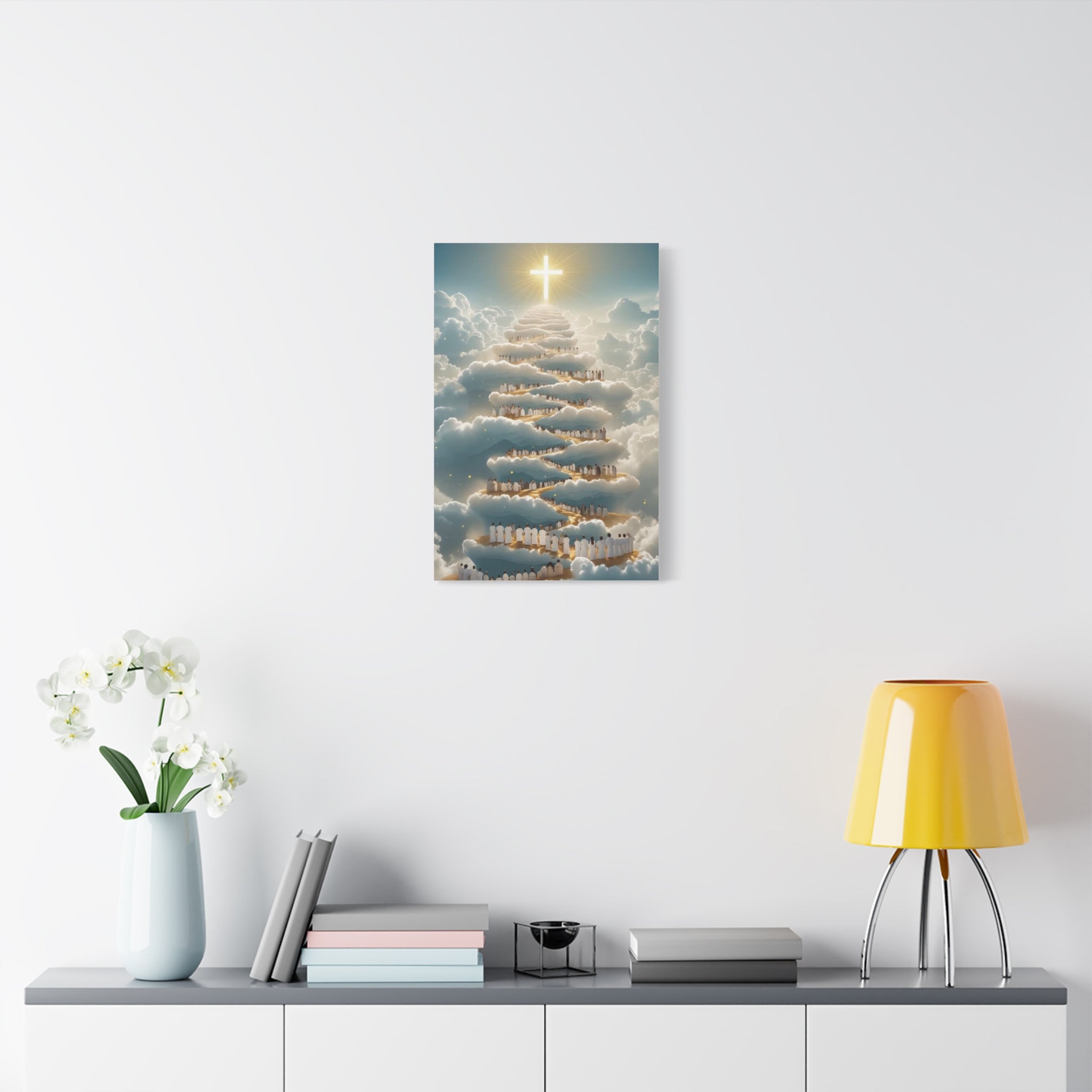 Heavenly Cloud Canvas Art, Spiritual Wall Decor, Christian Home Accent, Inspirational Gift, Faith-Inspired Artwork