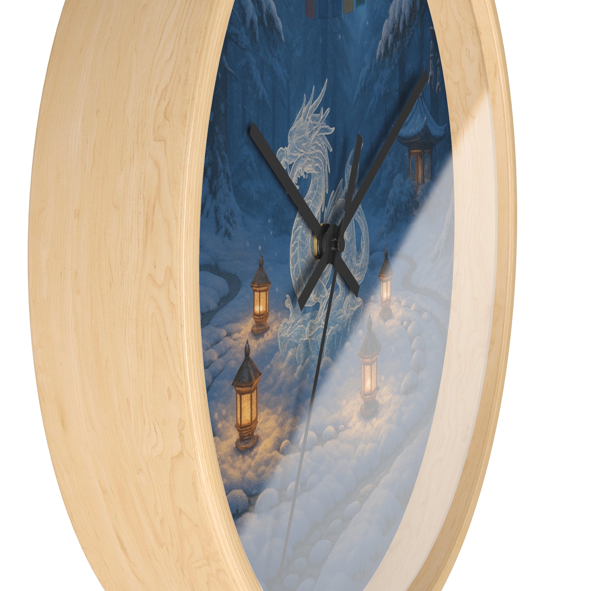 Serene Dragon Wall Clock - Cozy Home Decor, Fantasy Clock, Unique Gift for Dragons Lovers, Timeless Elegance, Asian-Inspired Style