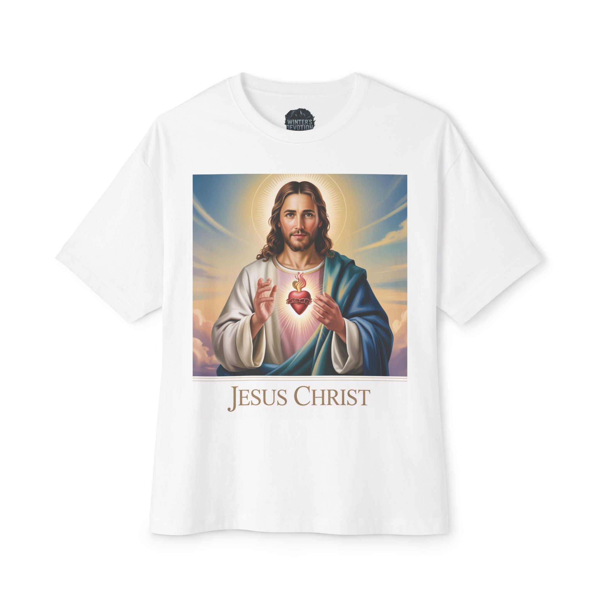 Spiritual Oversized Tee - Vintage Jesus & Virgin Mary Graphic Tee, Faith-Based Fashion, Unisex Gift, Christian Apparel, Nostalgic Tee