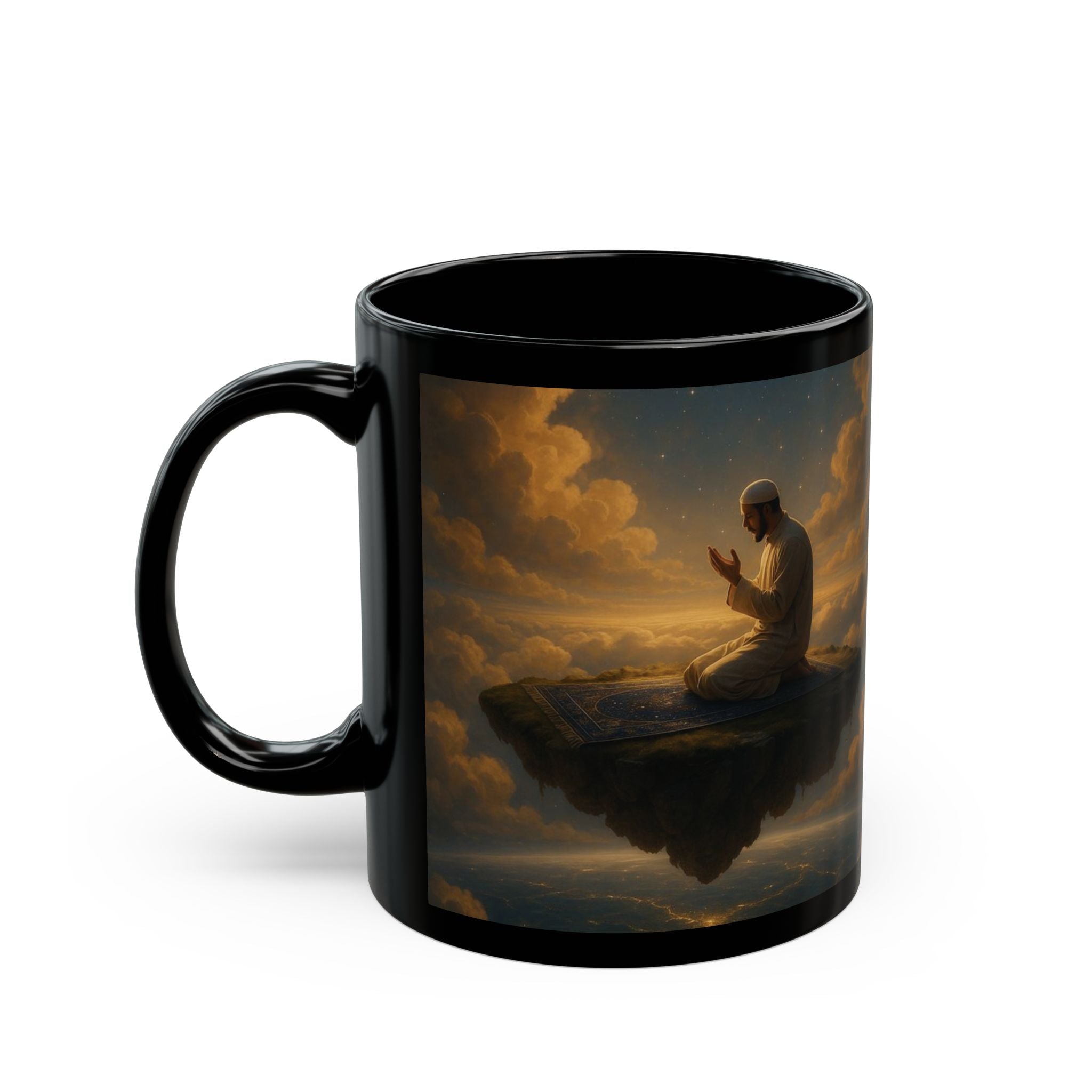 Allah/ Islam Black Mug - 11oz & 15oz, Inspirational Coffee Cup, Islamic Art Mug, Unique Gift for Ramadan, Meditation & Reflection