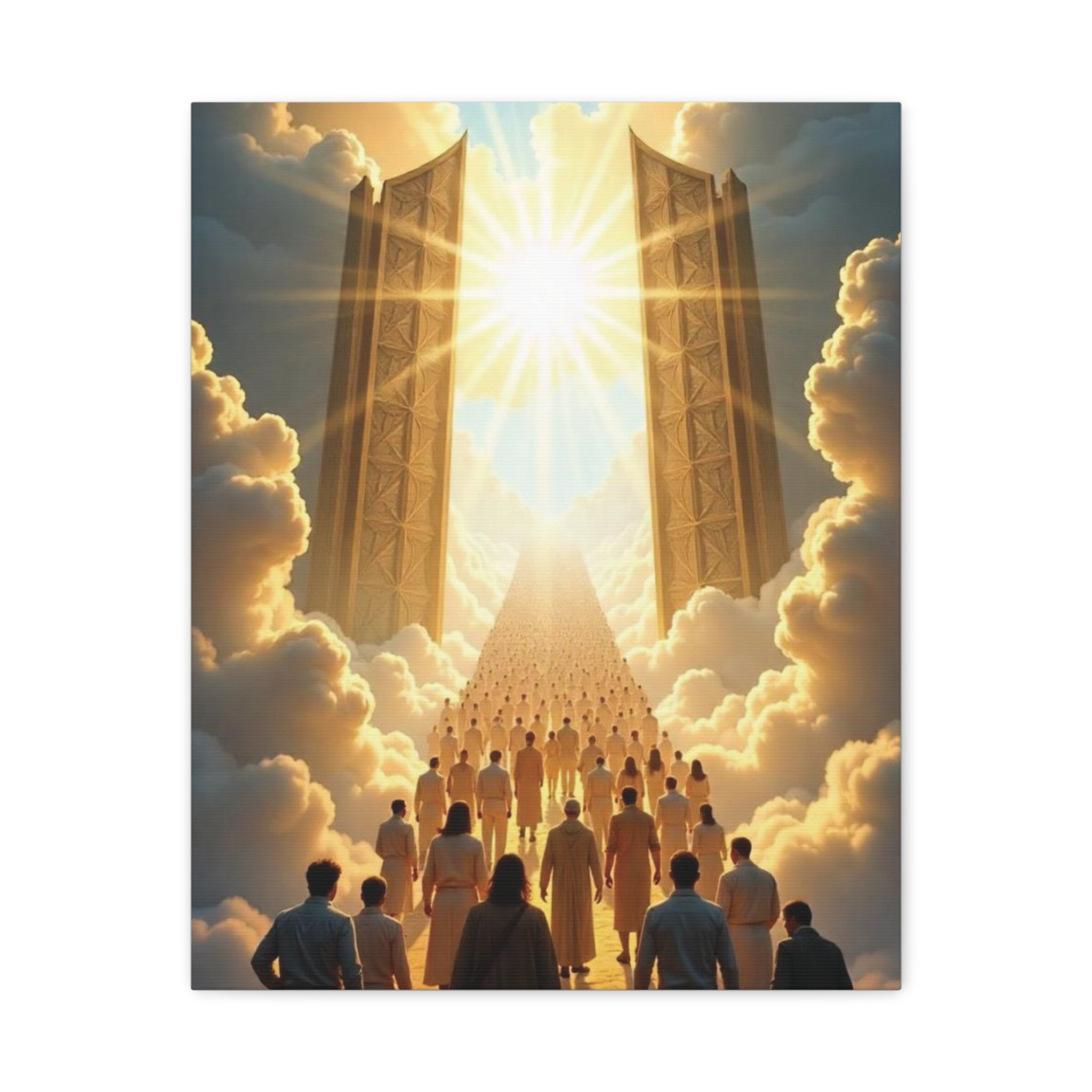 Inspirational Heavens Gate Matte Canvas Art, Uplifting Wall Decor, Hopeful Home Art, Motivational Canvas Print, Spiritual Canvas Decoration