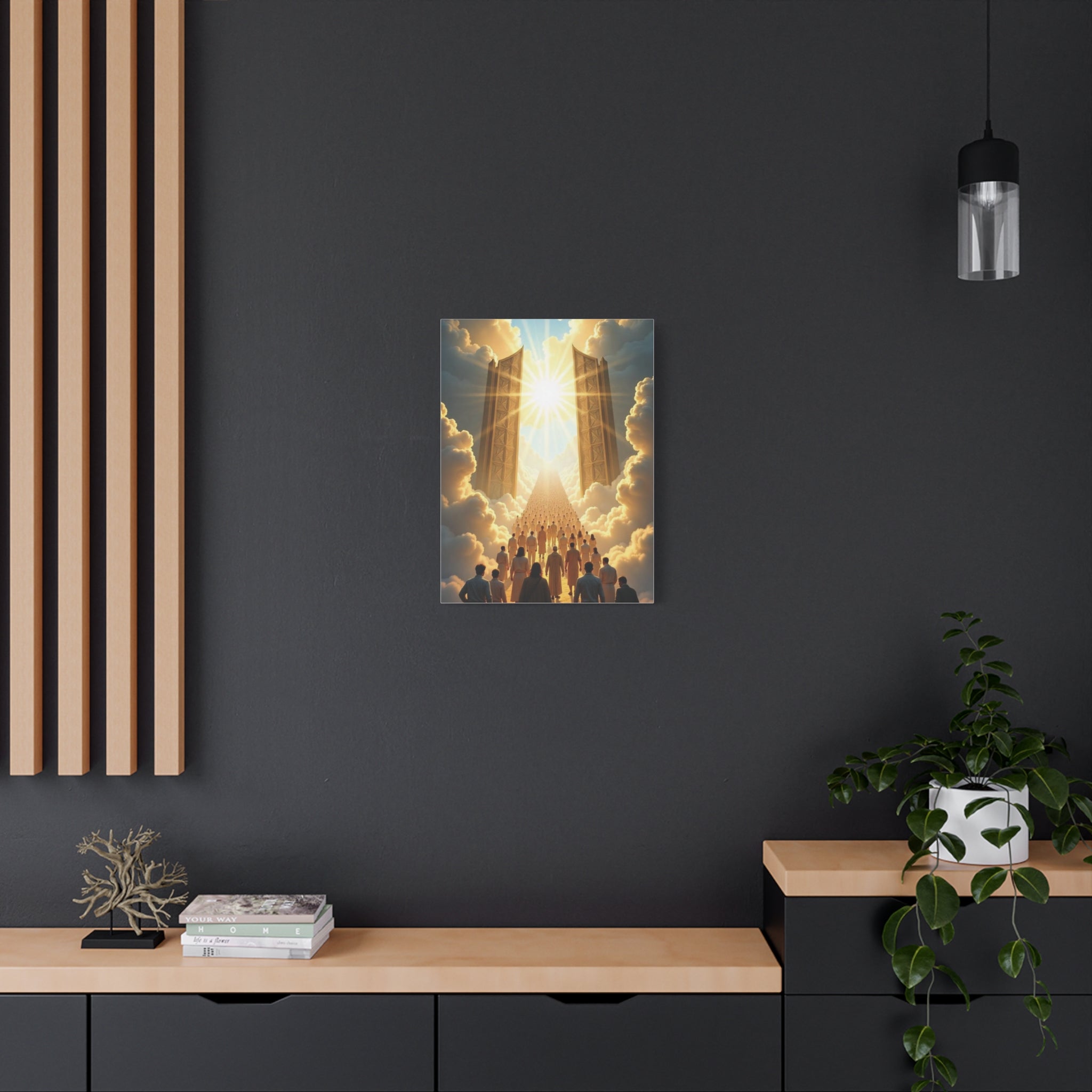 Inspirational Heavens Gate Matte Canvas Art, Uplifting Wall Decor, Hopeful Home Art, Motivational Canvas Print, Spiritual Canvas Decoration