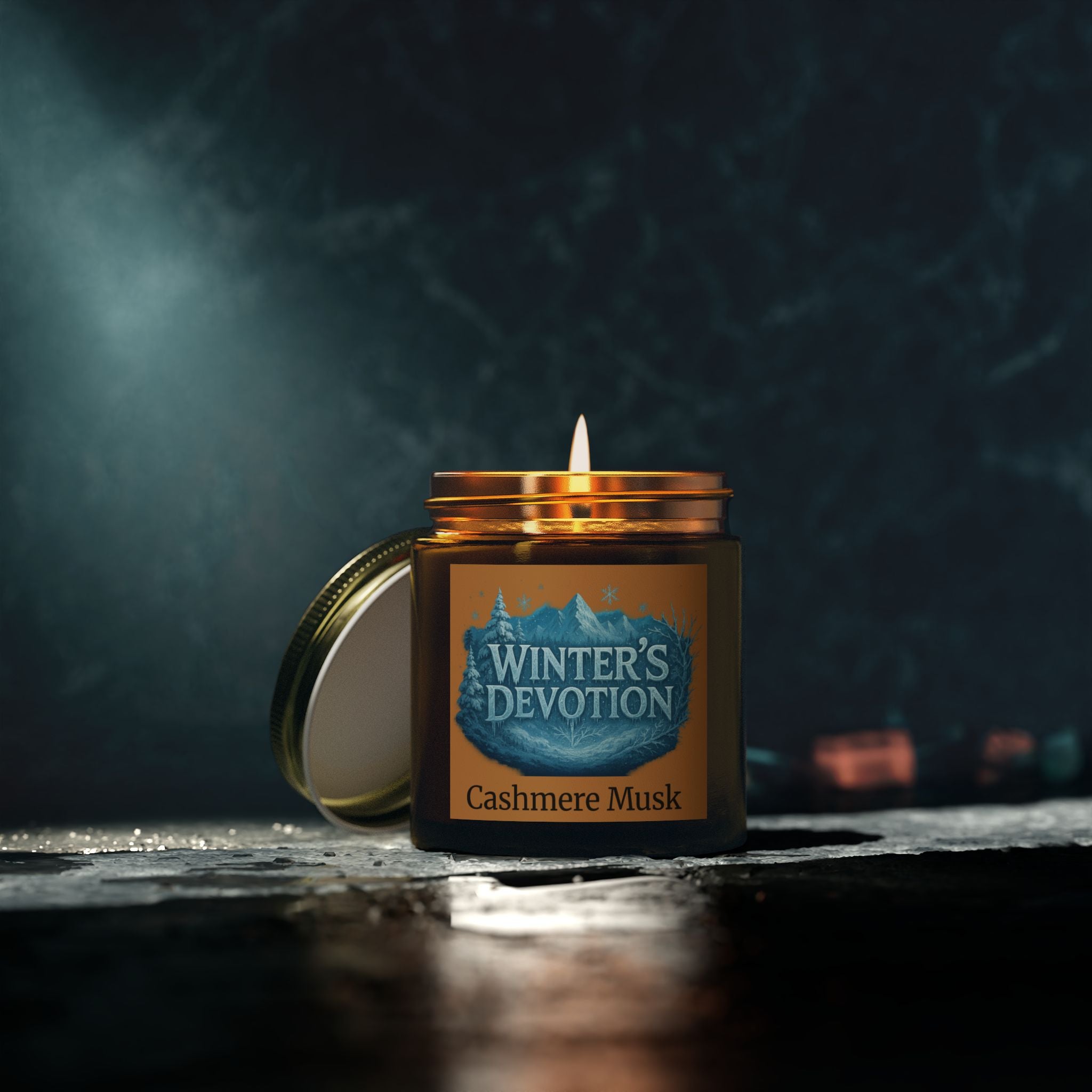 Warm Winter Scented Candle - Cashmere Musk | Home Decor, Handmade Gift, Cozy Vibes, Aromatherapy, Relaxation