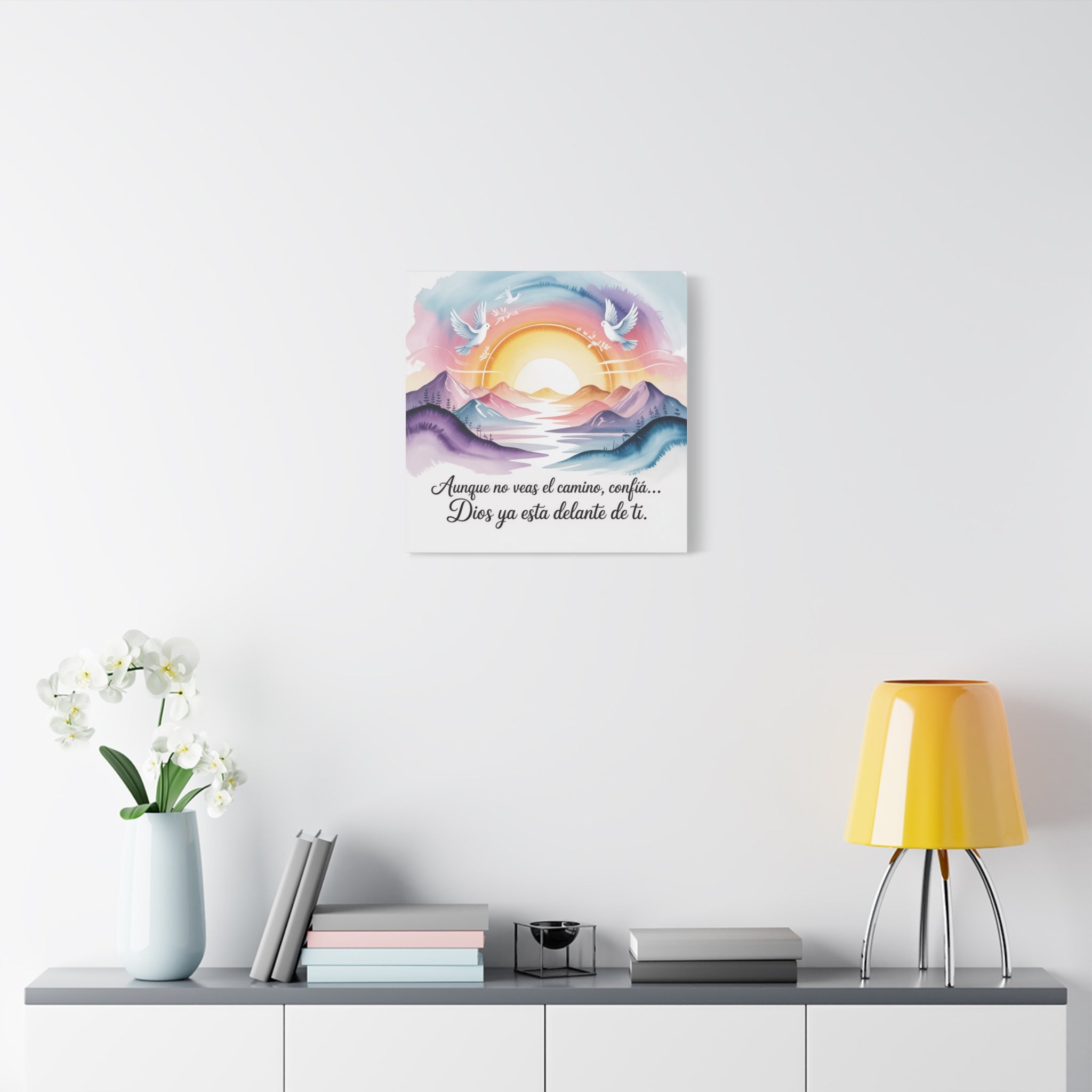 Inspirational Canvas Wall Art, Faith Motivational Decor, Colorful Nature Print, Home Office Decoration, Meaningful Gift for Friends
