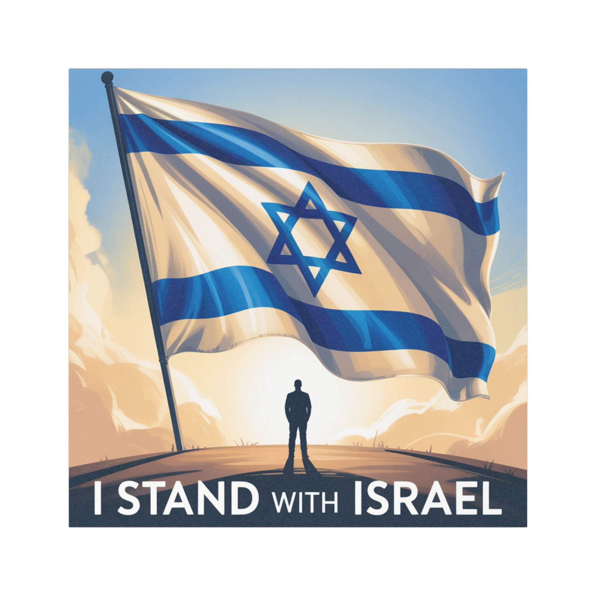 Car Magnets - I Stand with Israel, Supportive Car Decoration, Patriotic Gift, Travel Accessories, Outdoor Decor