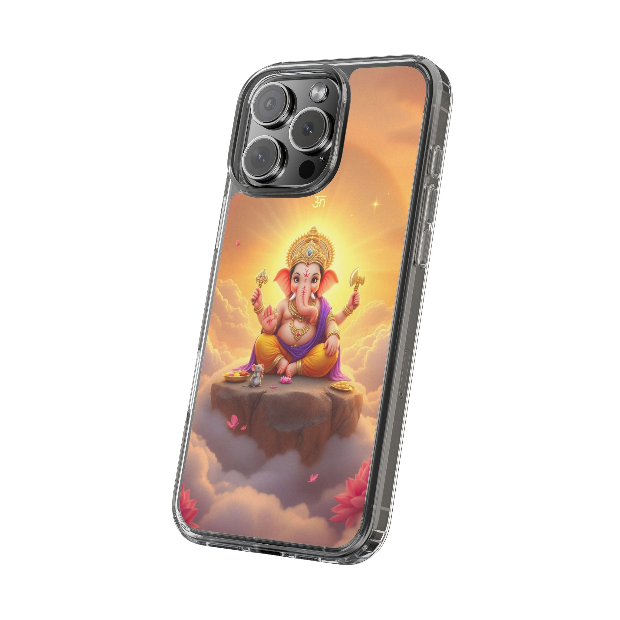 Ganesh Clear Phone Case, Spiritual iPhone Cover, Hindu God Phone Protector, Gift for Her, Boho Phone Accessories