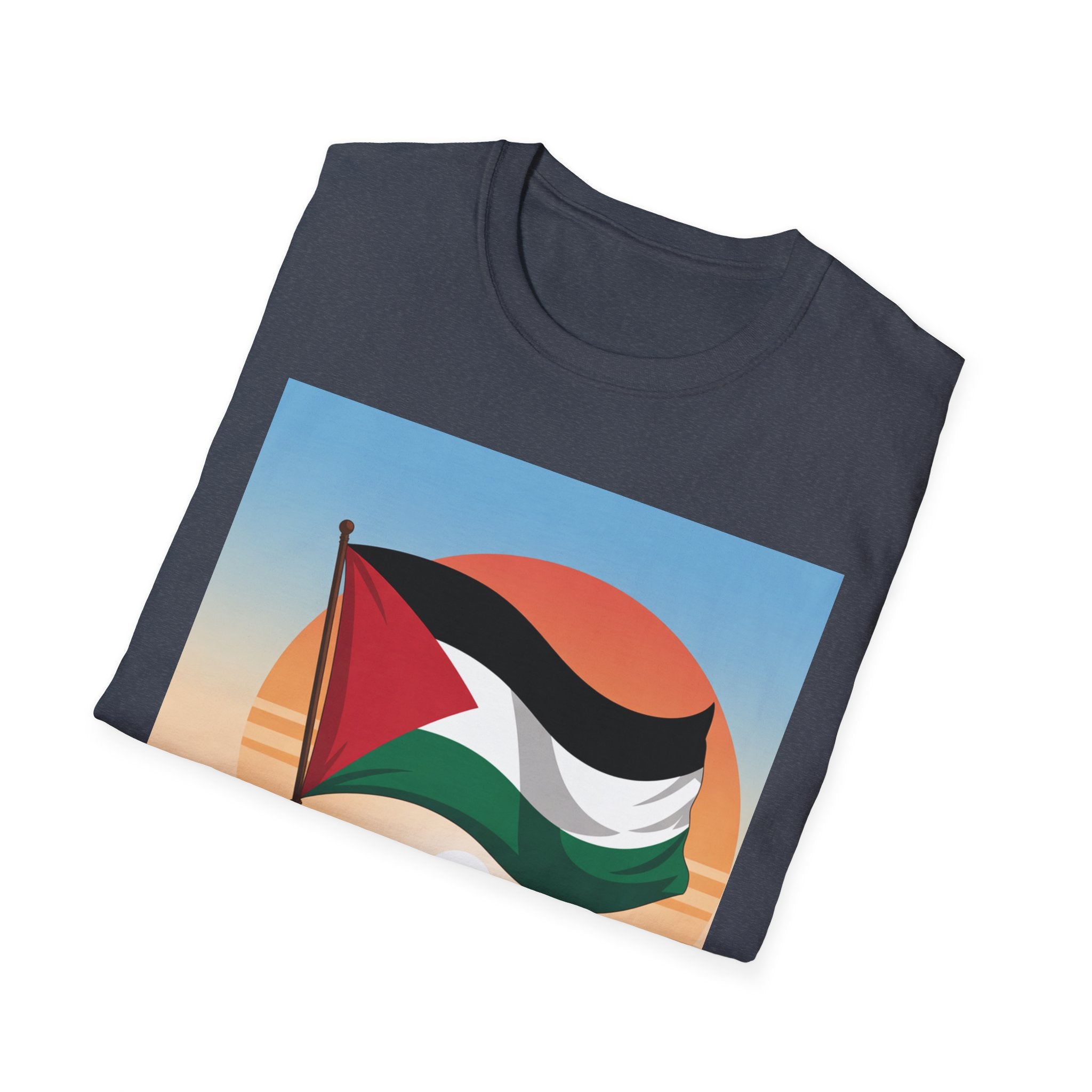 Palestine Pride Unisex Softstyle T-Shirt, Casual Wear, Statement Tee, Gift for Activists, Festival Apparel, Protest Clothing