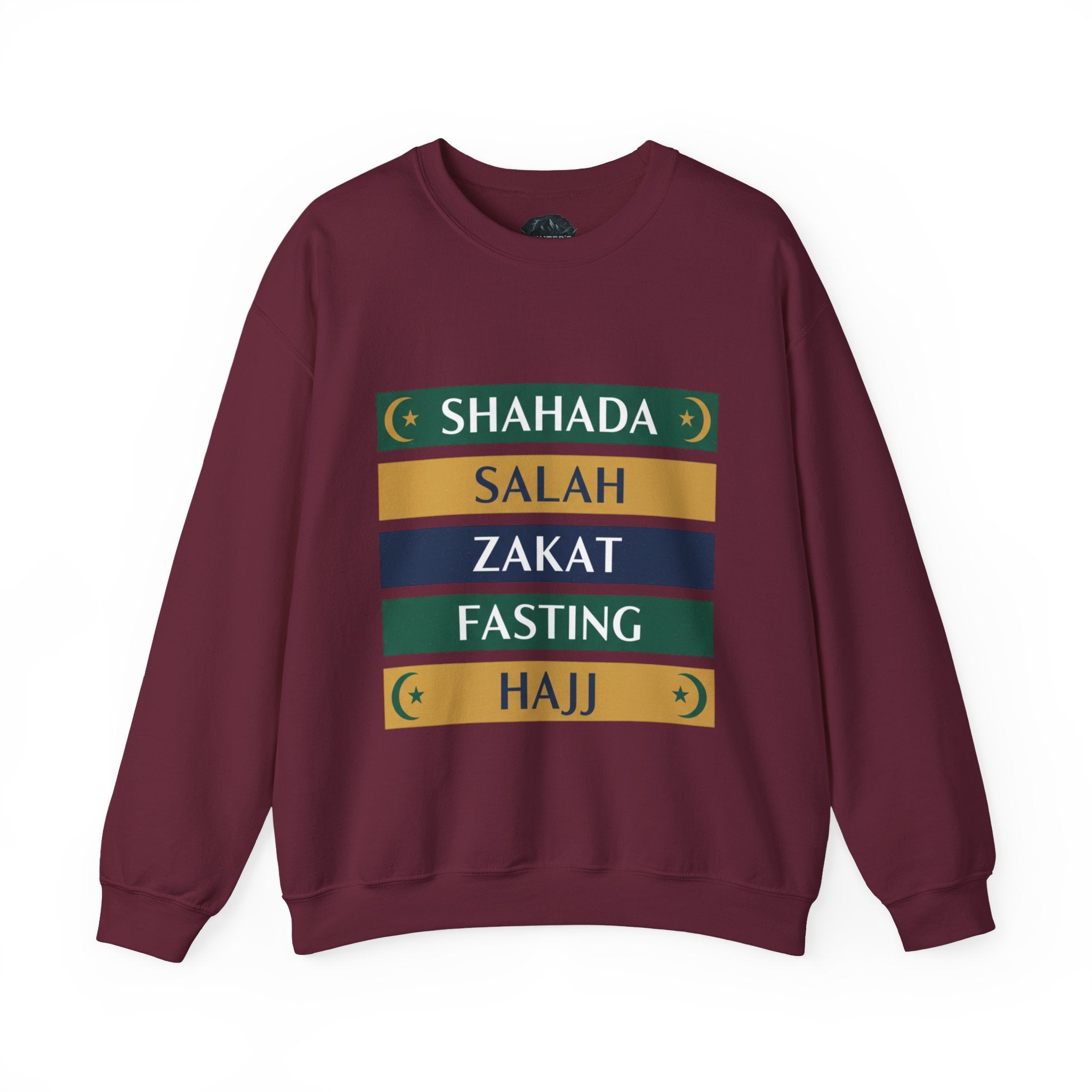 Islamic Pillars Sweatshirt — Shahada, Salah, Zakat, Fasting, Hajj Crewneck