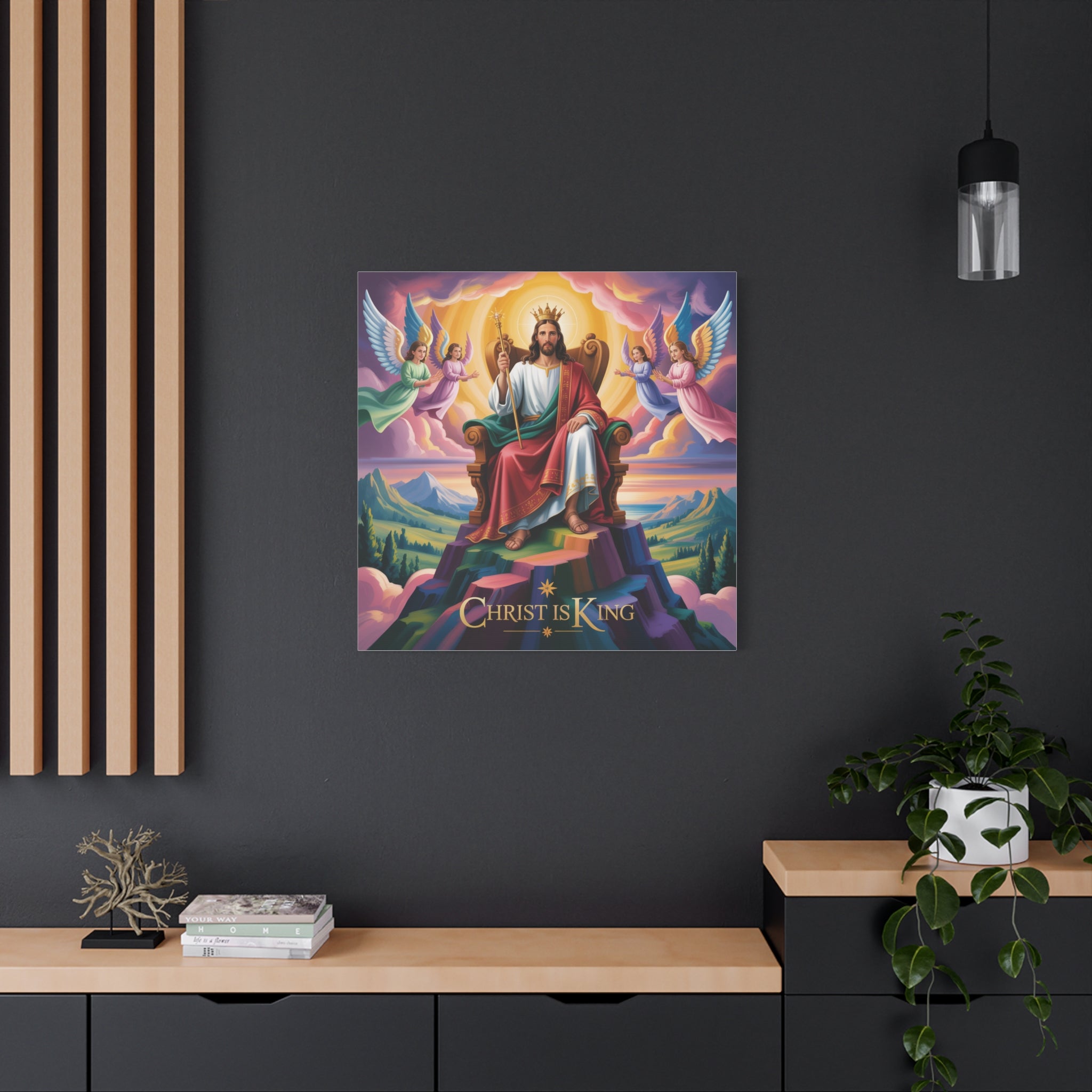 Christ is King Matte Canvas Wall Art, Religious Home Decor, Inspirational Artwork, Christian Gift, Uplifting Wall Decor