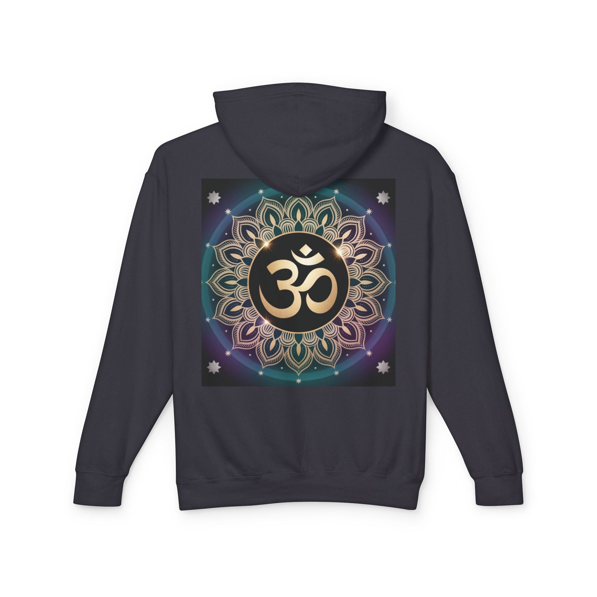 Spiritual Unisex Hoodie, Inspirational Hooded Sweatshirt, Yoga Apparel, Meditation Fashion, Ganesh and Om Design